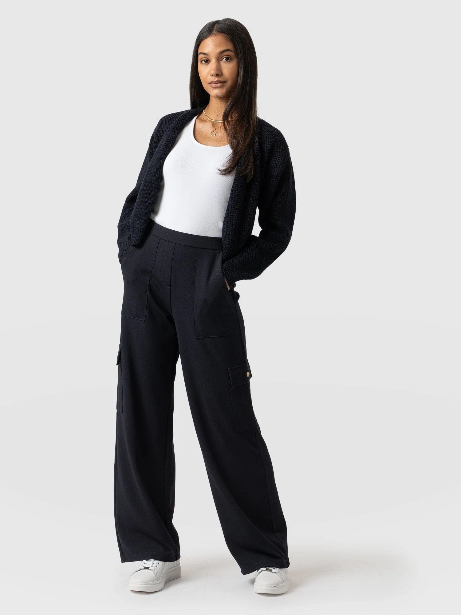 Cargo Chelsea Wide Leg Pant - Navy - Image 5