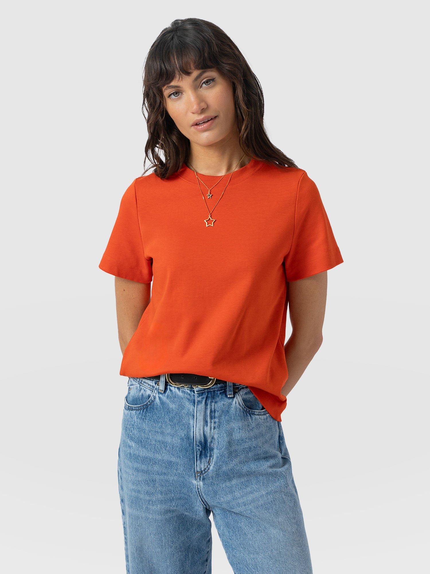 Chelsea Crew Neck Tee - Burnt Orange - Image 2