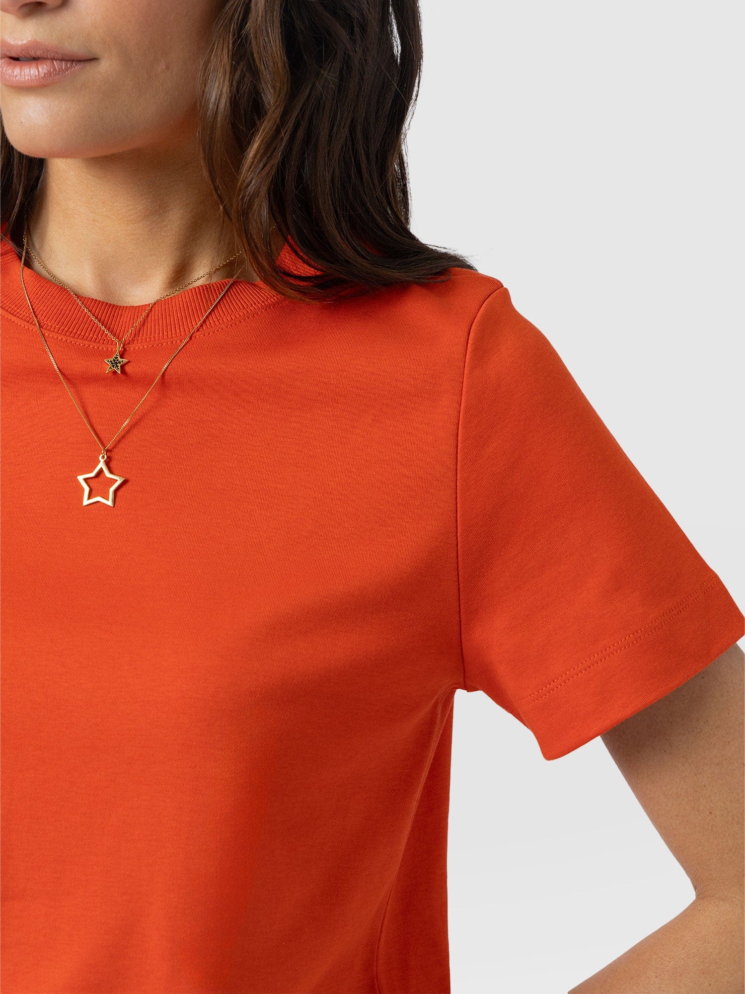 Chelsea Crew Neck Tee - Burnt Orange - Image 4