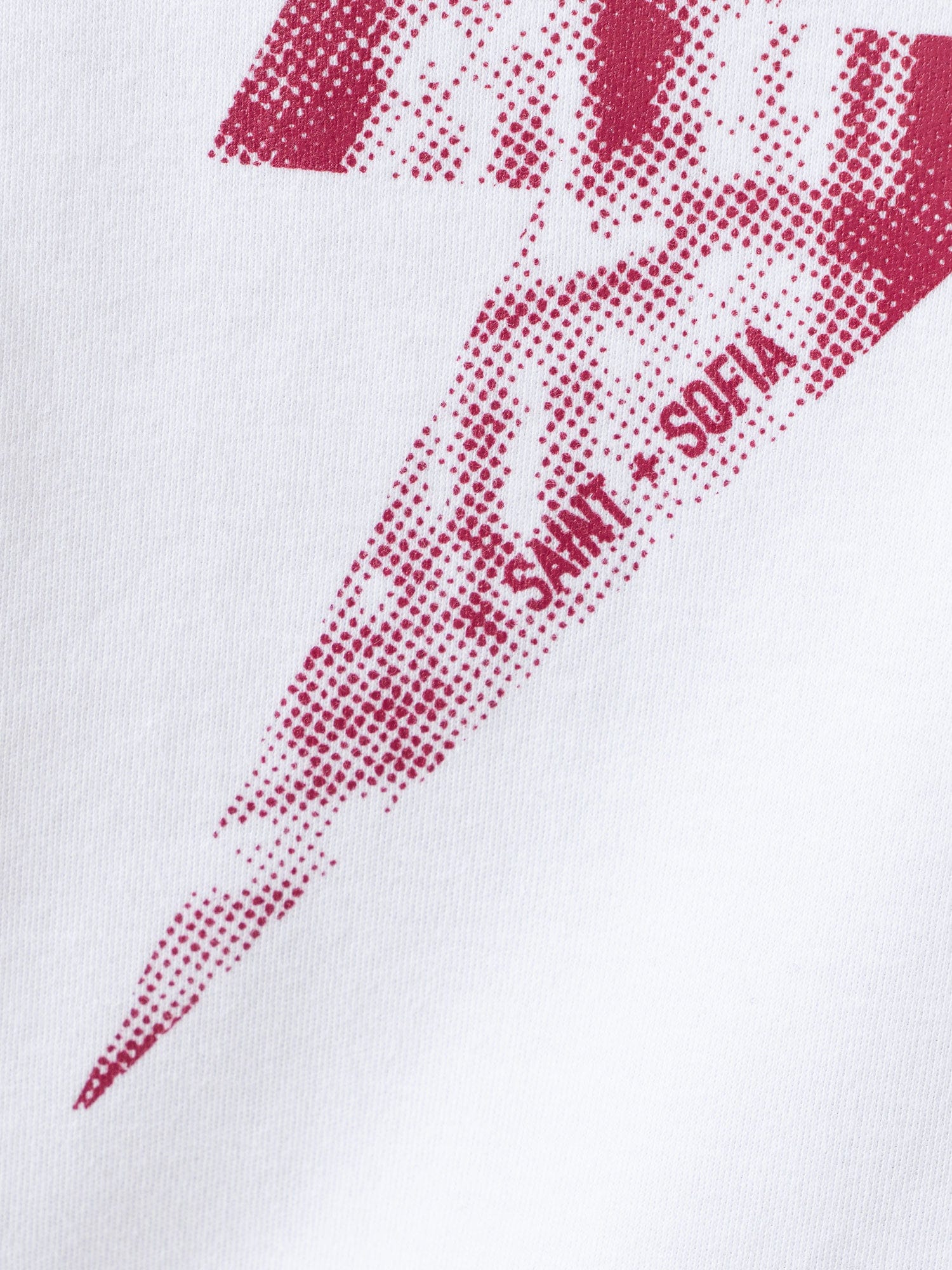 Chelsea Crew Neck Tee - White - Pink Lightning Bolt - Image 4