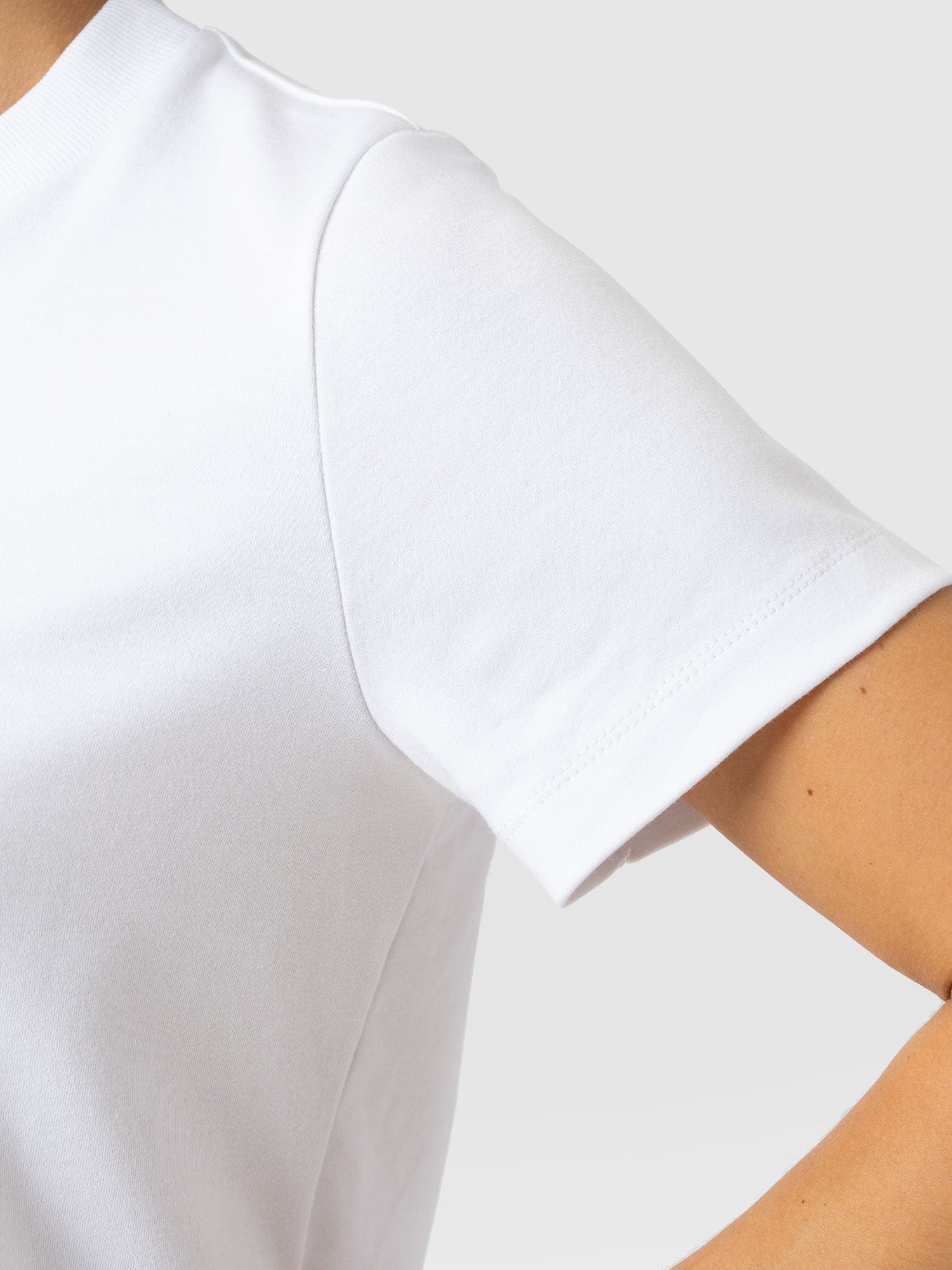 Chelsea Crew Neck Tee - White - Pink Lightning Bolt - Image 5