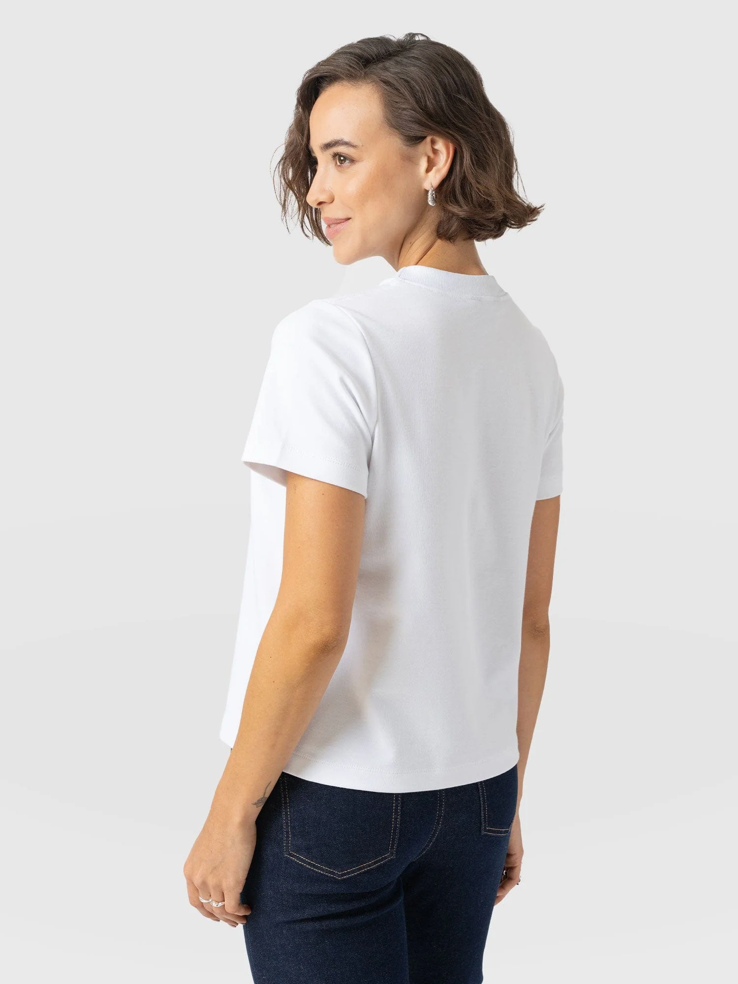 Chelsea Crew Neck Tee - White - Pink Lightning Bolt - Image 6