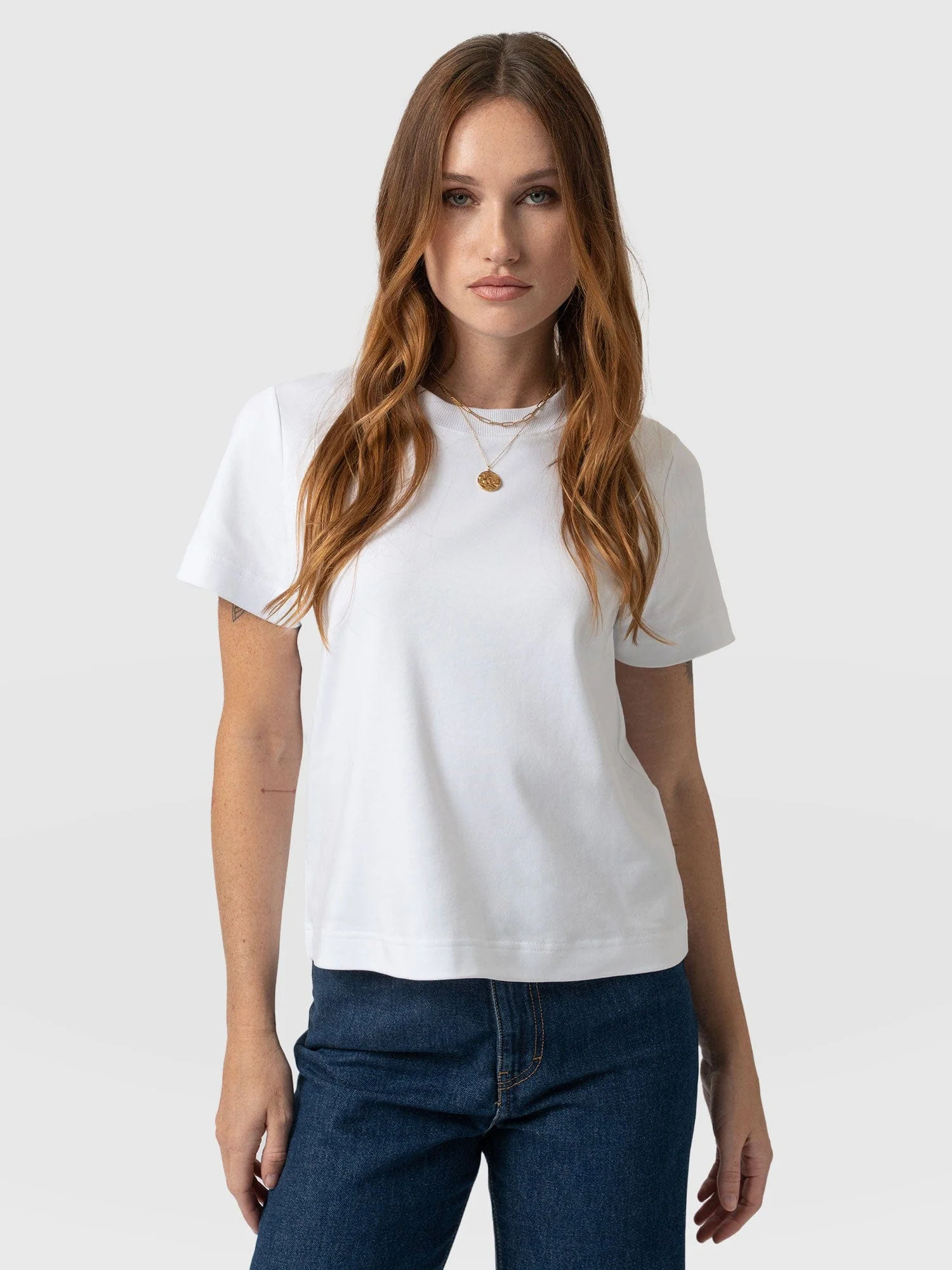 Chelsea Crew Neck Tee - White - Image 2
