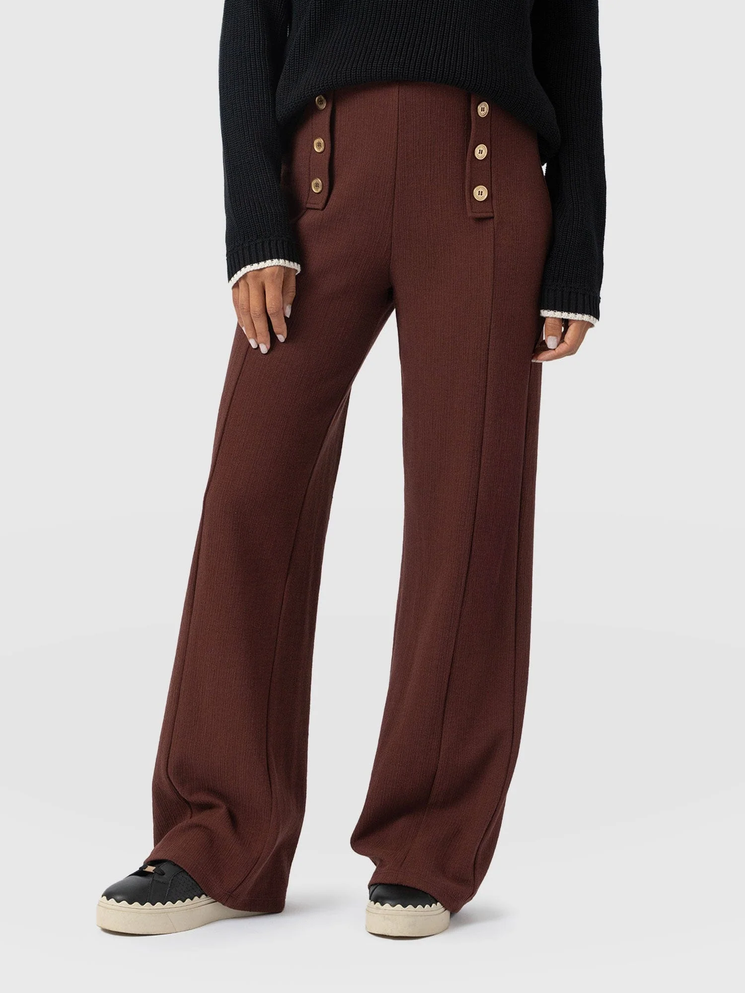 Chelsea Pant - Maroon Textured - Image 2