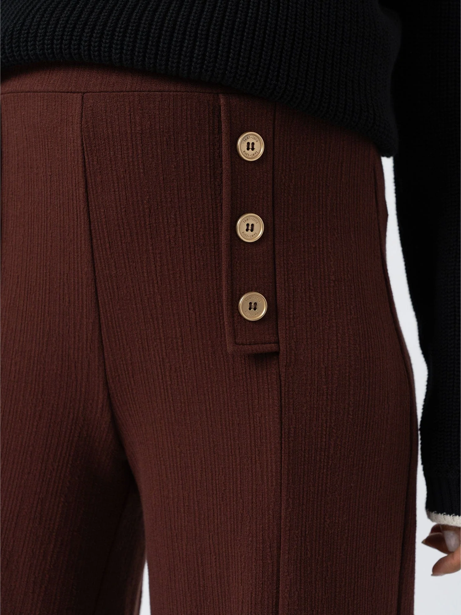 Chelsea Pant - Maroon Textured - Image 3