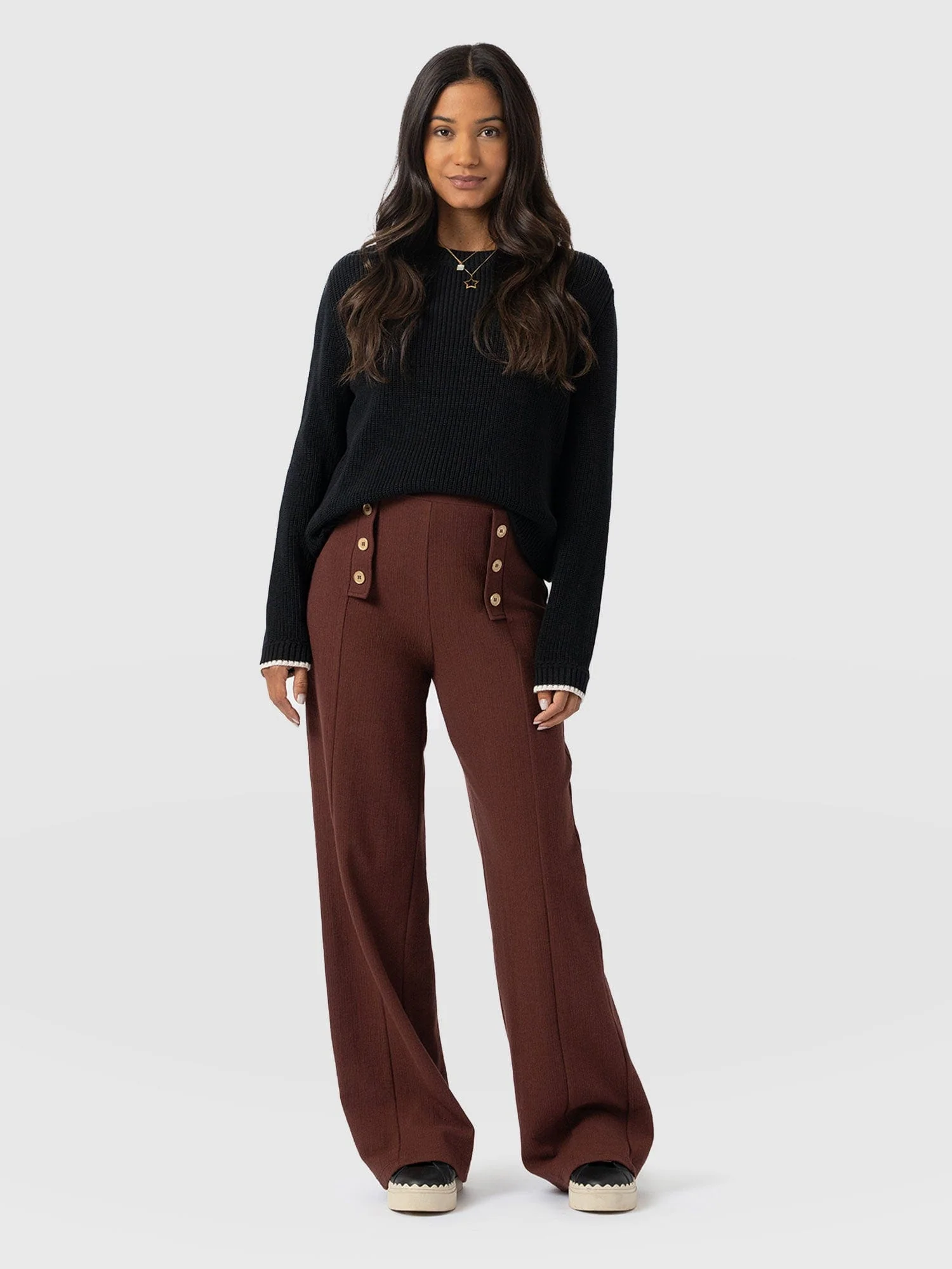 Chelsea Pant - Maroon Textured - Image 5
