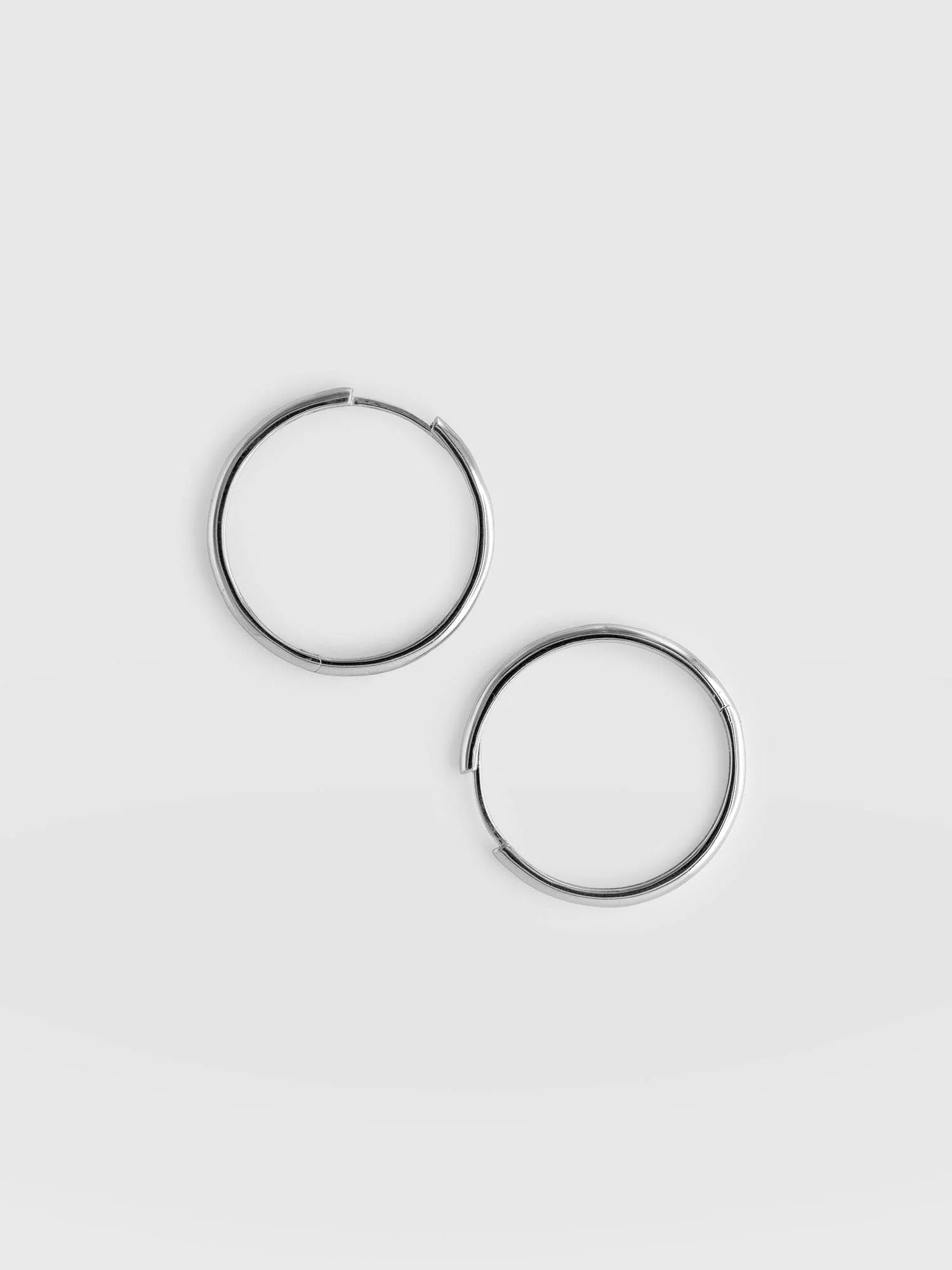 Classic Hoop Earrings - Silver - Image 2