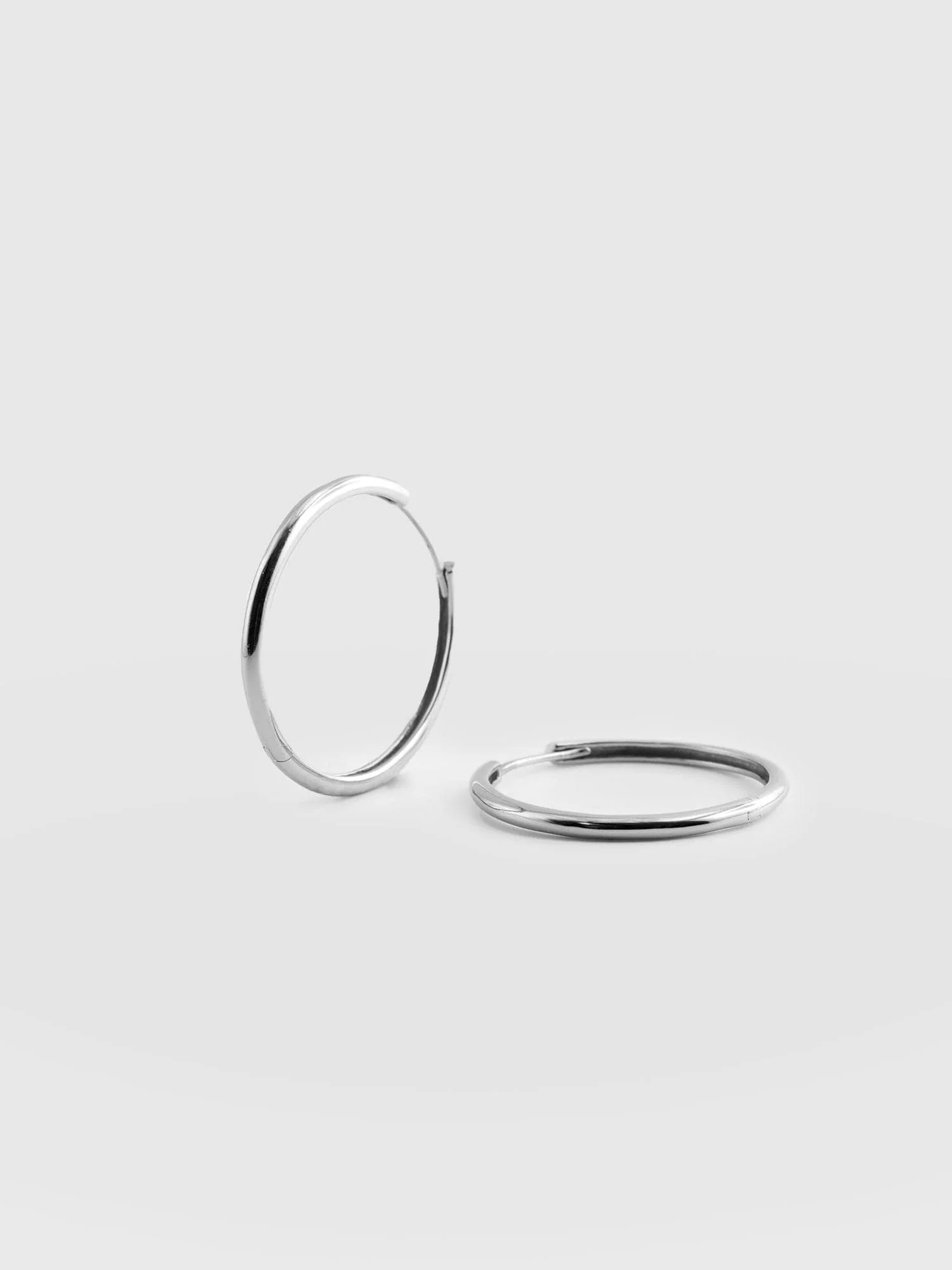 Classic Hoop Earrings - Silver - Image 6