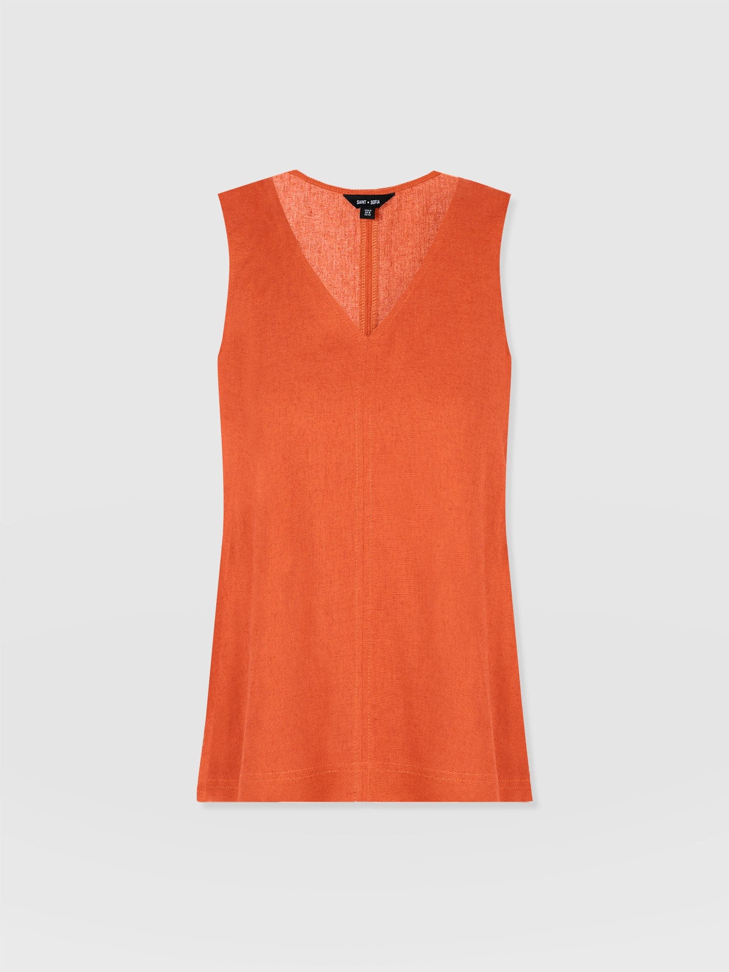 Corinne V Neck Tunic - Burnt Orange - Image 7