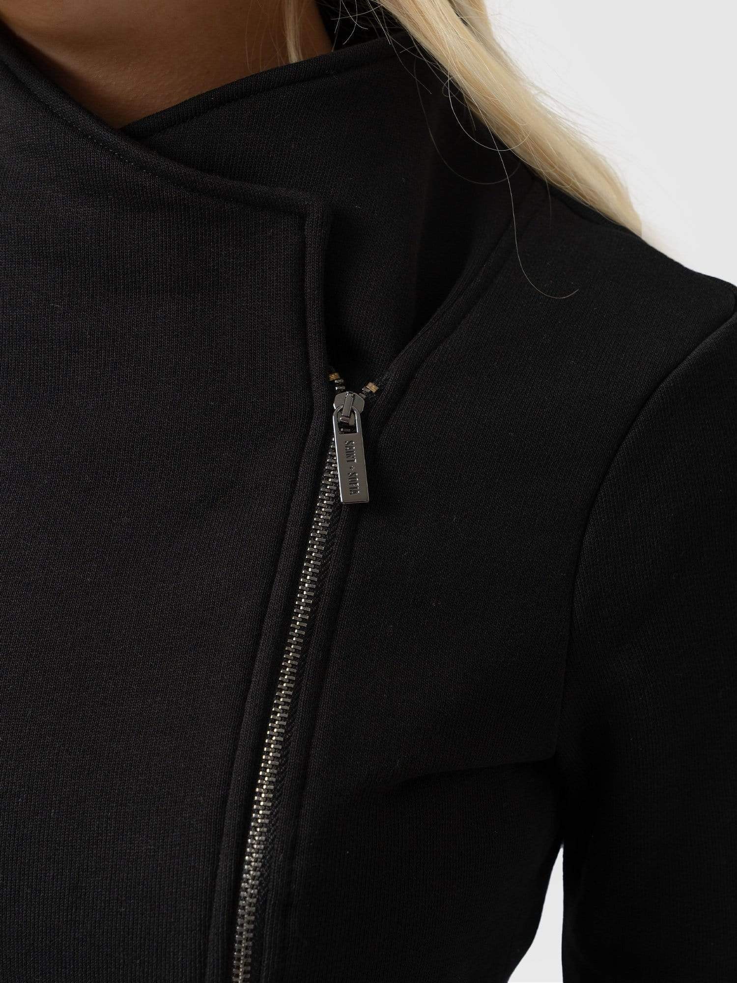 Cotton Biker Jacket - Black - Image 4