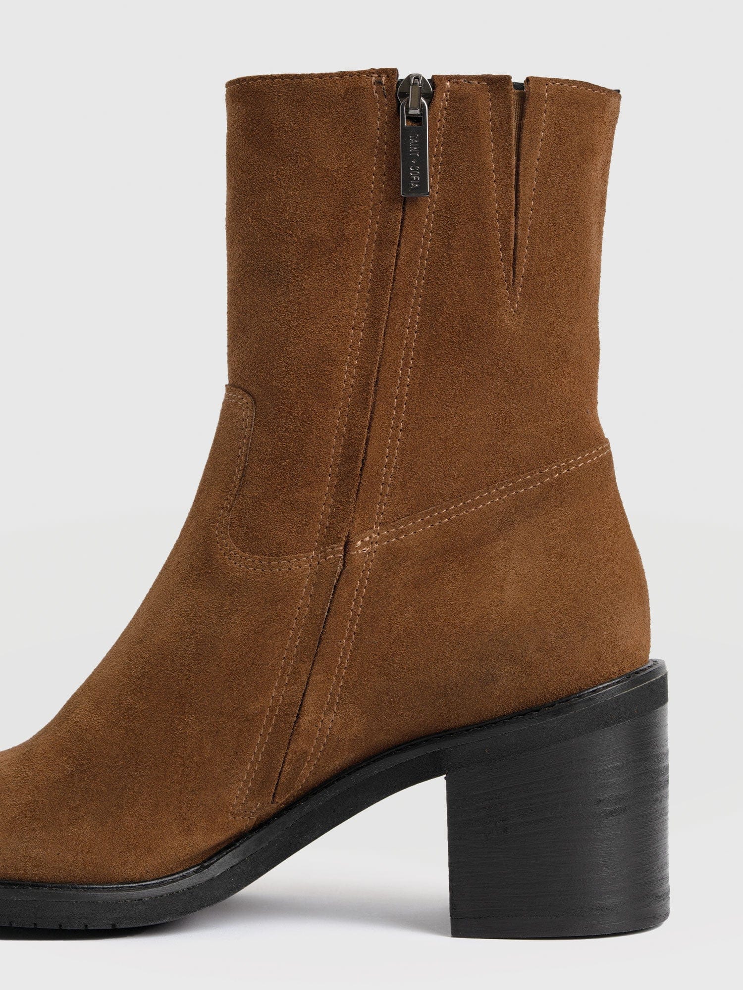 Dakota Ankle Boot - Camel Suede - Image 4