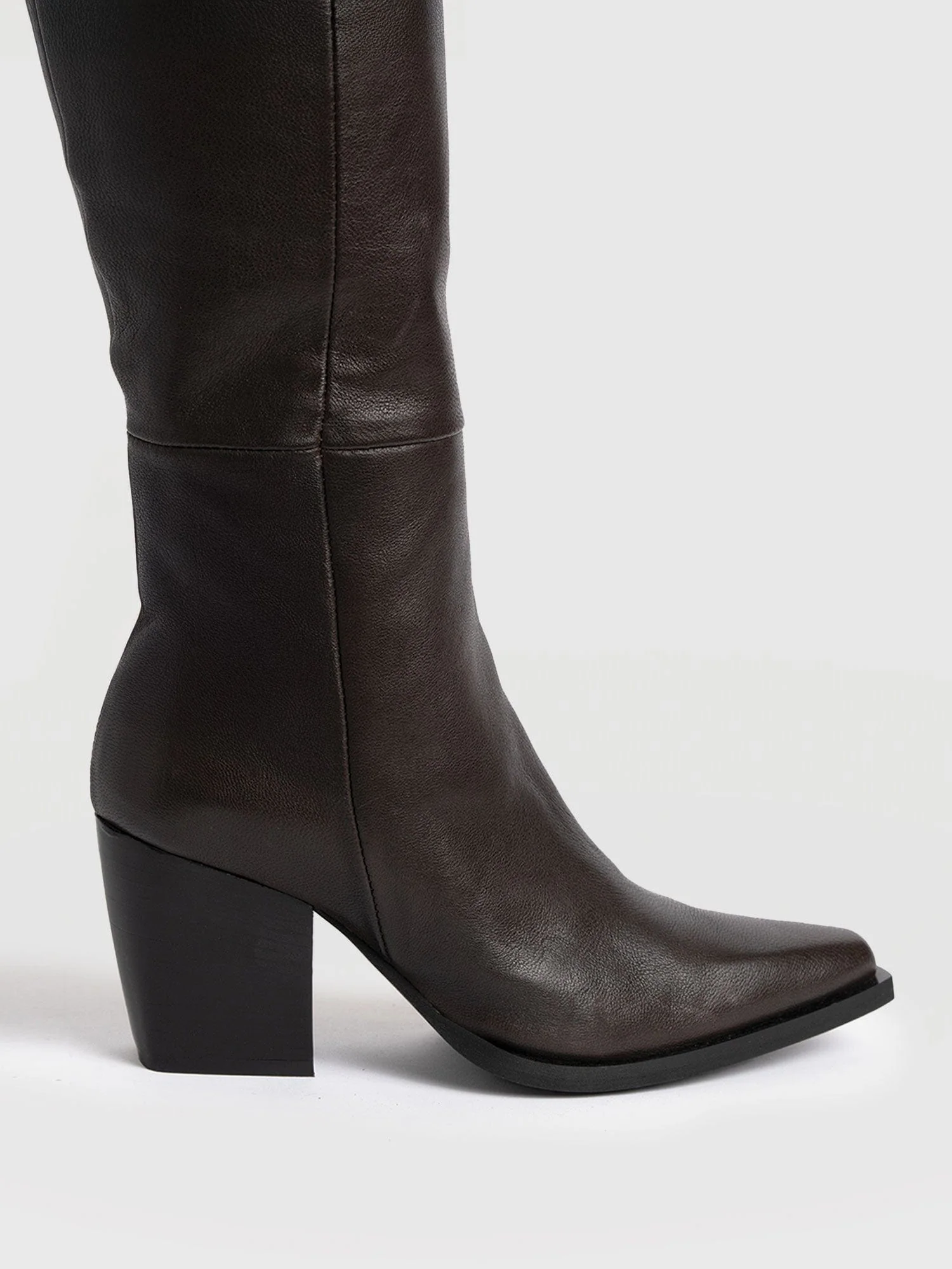 Dallas Knee High Boot - Chocolate - Image 3