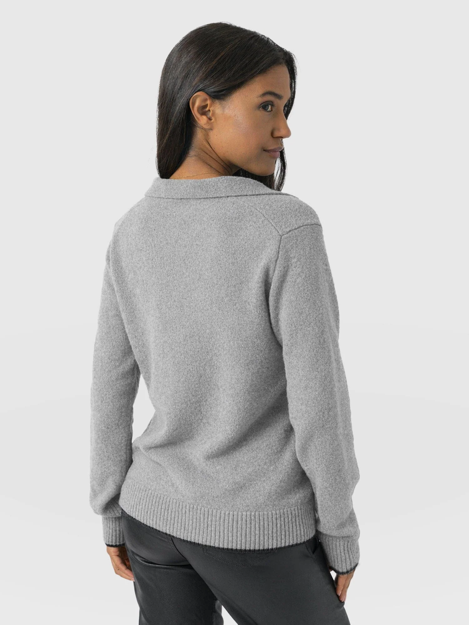 Delphi Polo Knit - Grey - Image 6