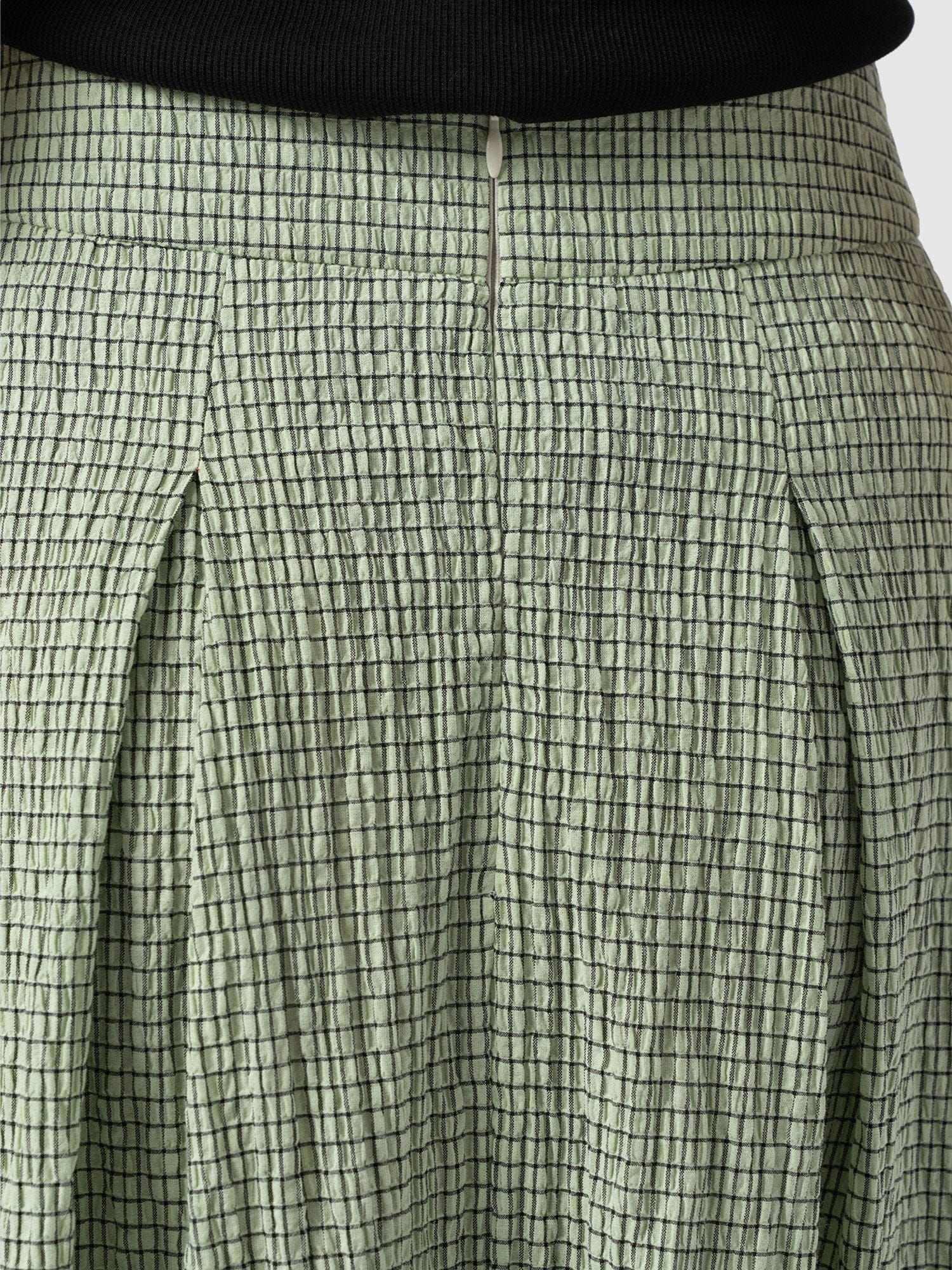 Eliza Pleated Skirt - Mint Gingham - Image 5