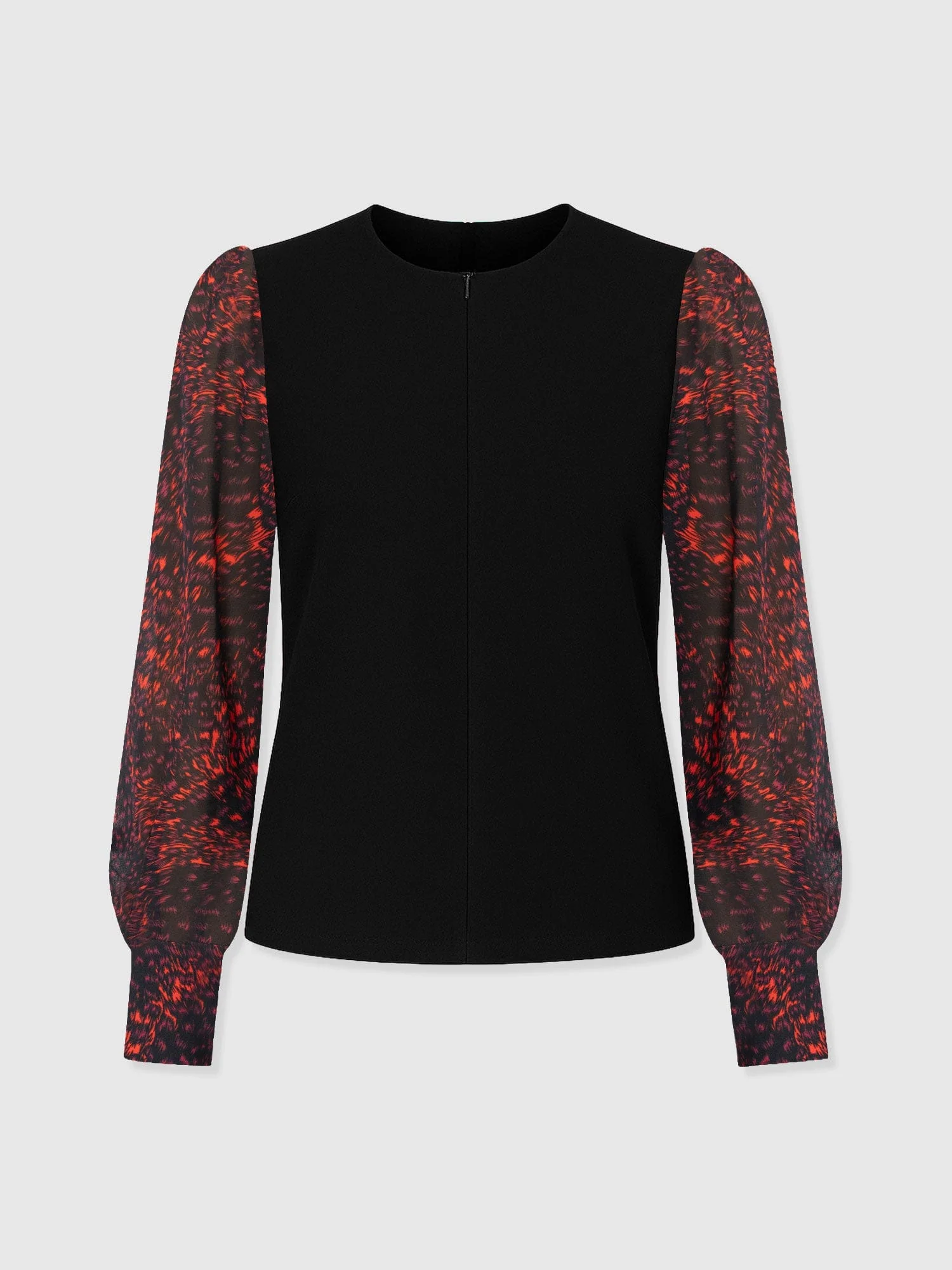 Ella Zip Up Top - Red Fade Spot - Image 7