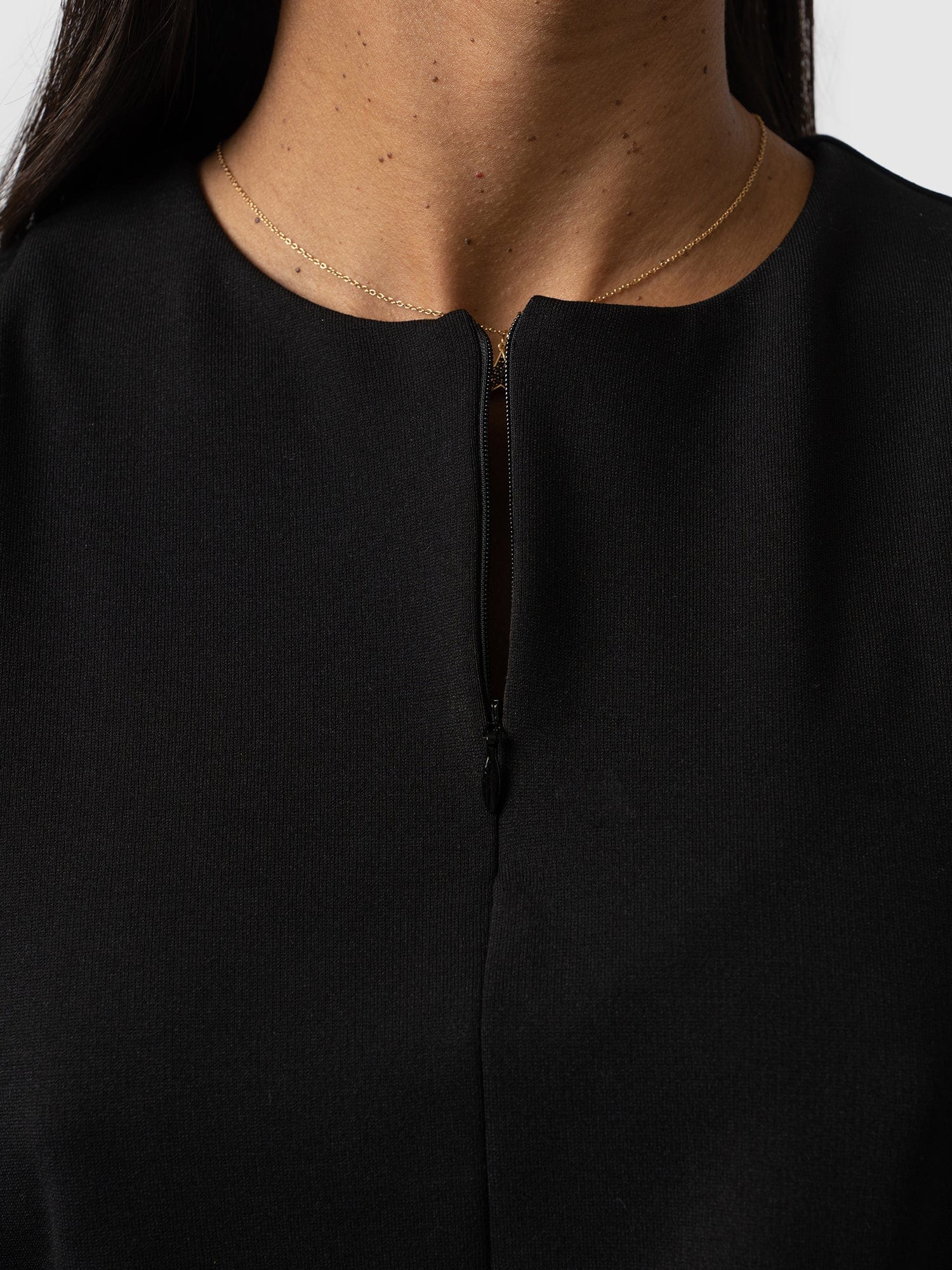 Esme Zip Up Top - Black - Image 5