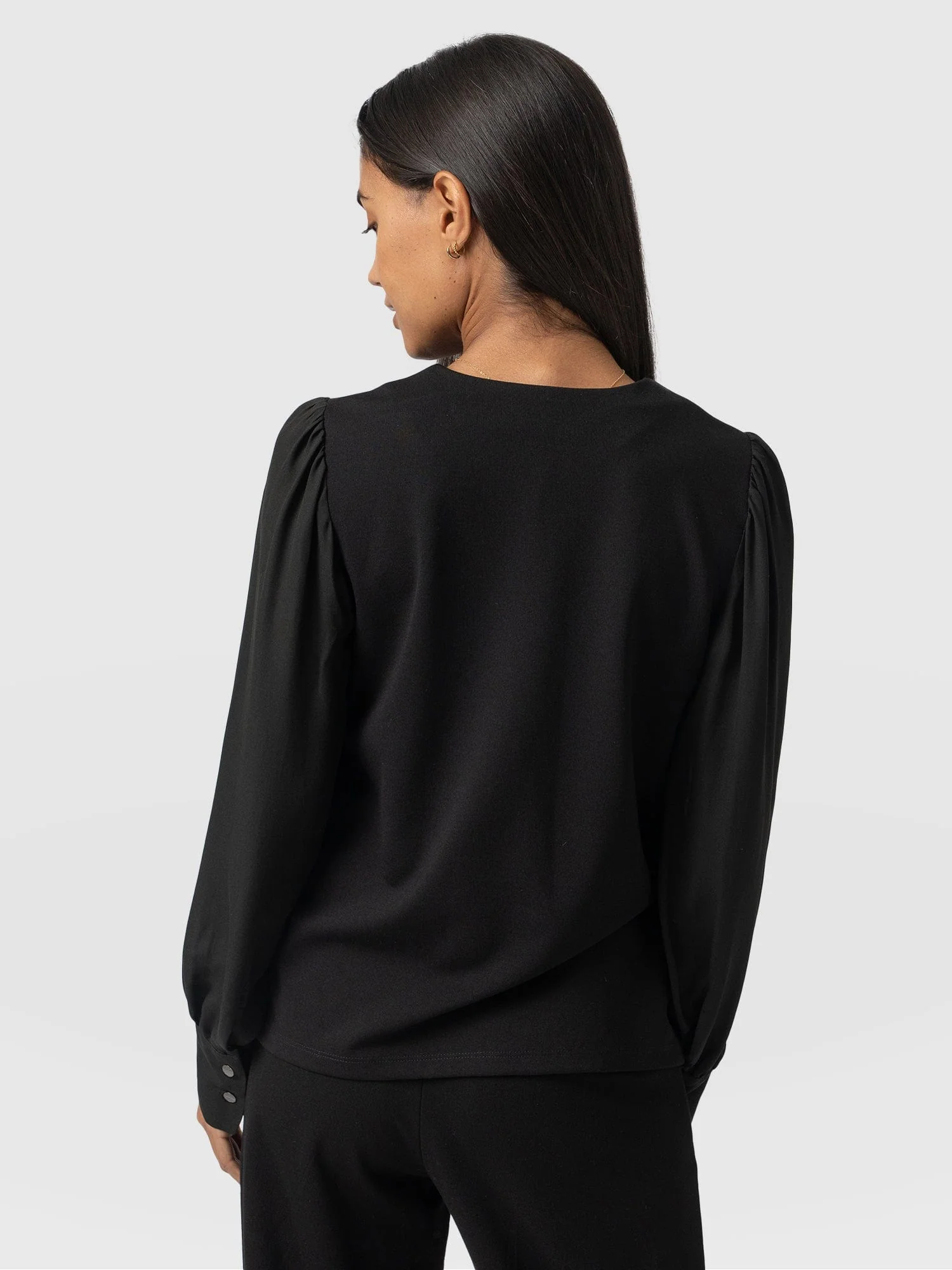 Esme Zip Up Top - Black - Image 6