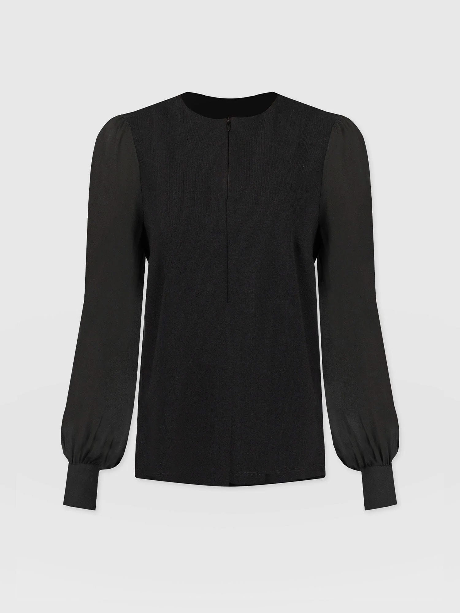 Esme Zip Up Top - Black - Image 7