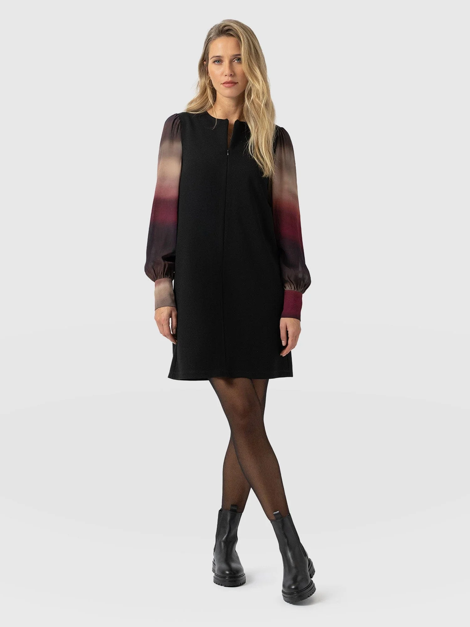 Esme Zip Up Dress - Purple Gradient - Image 2