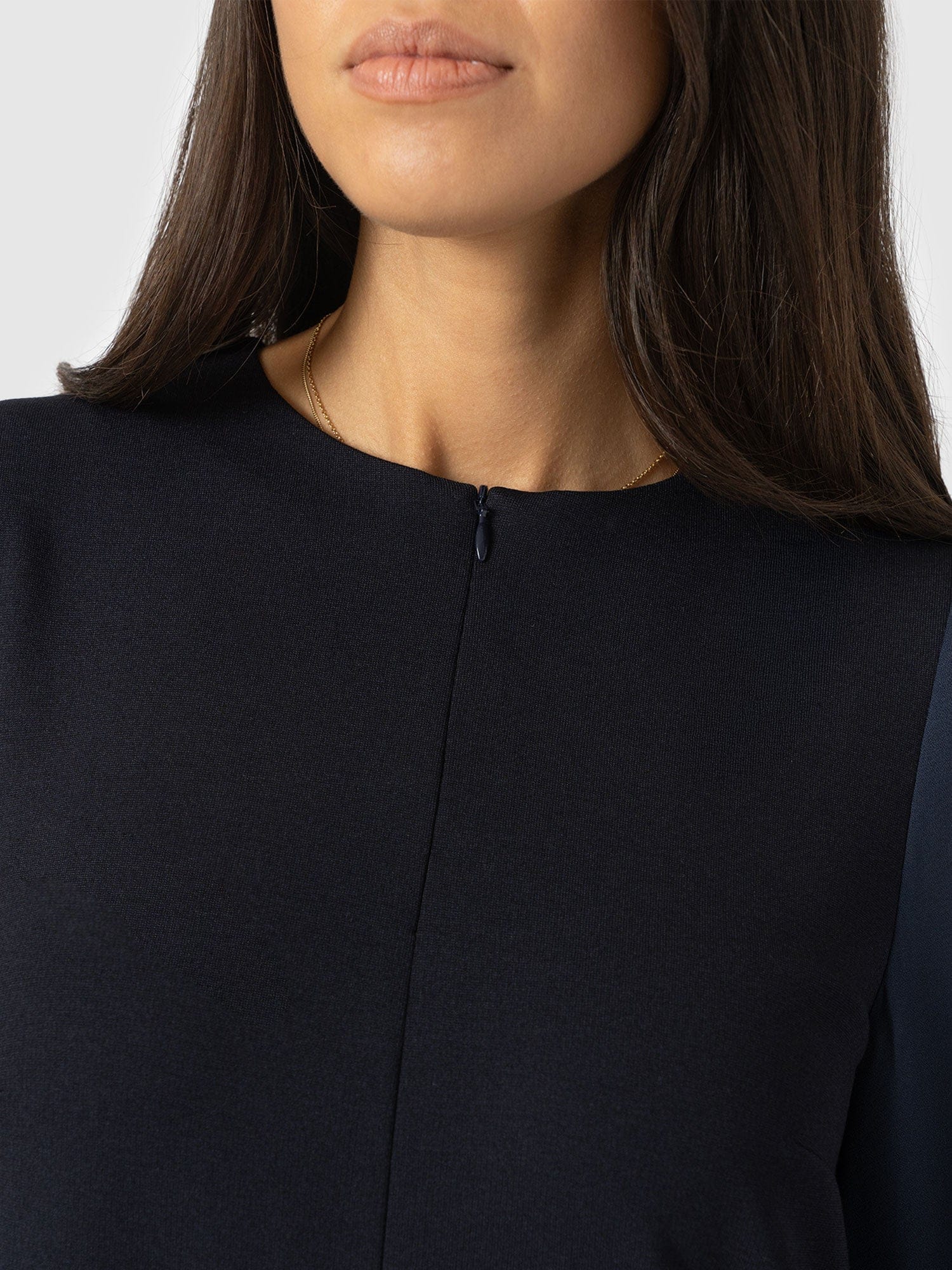 Esme Zip Up Dress - Navy - Image 4