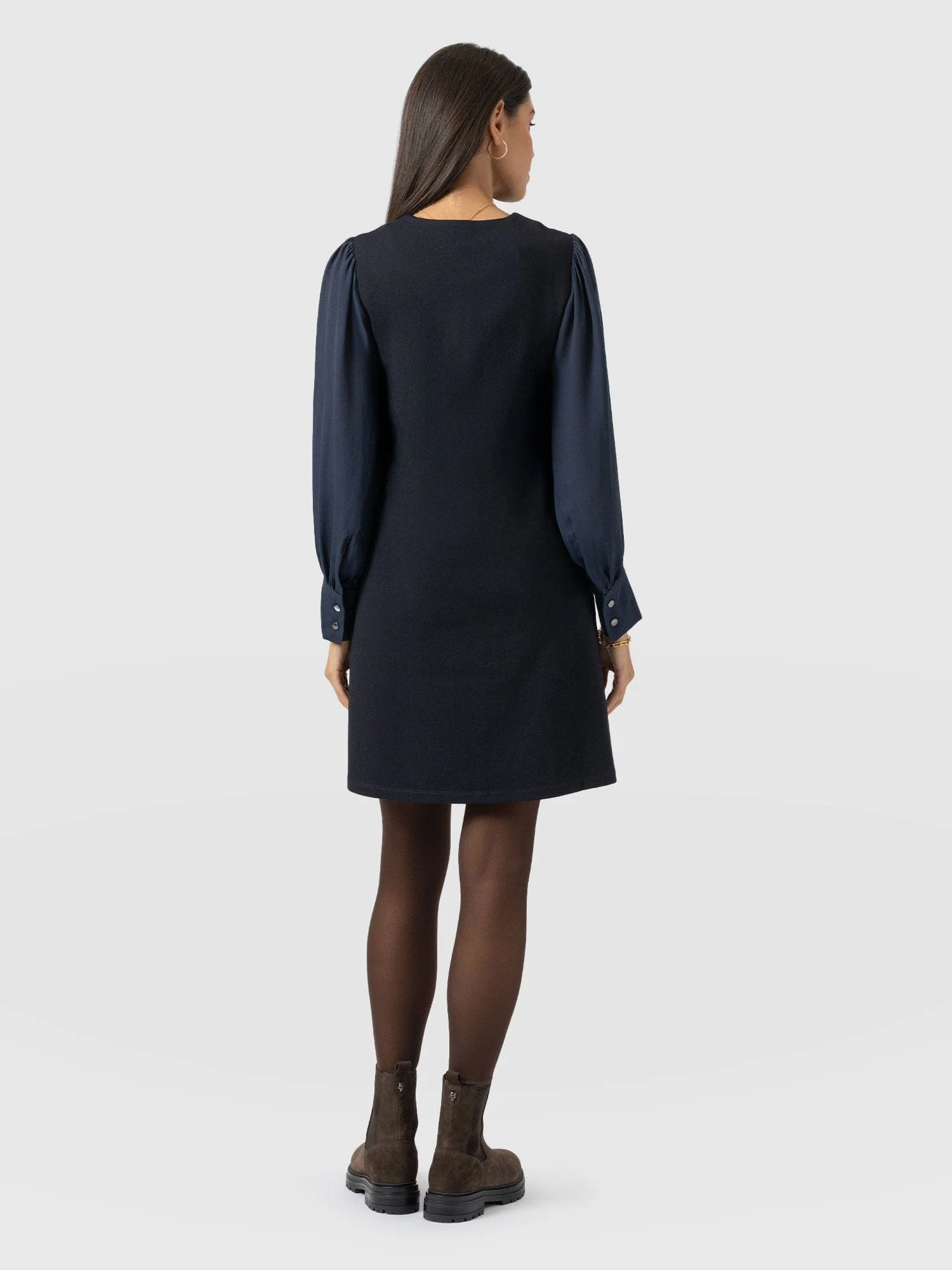 Esme Zip Up Dress - Navy - Image 6
