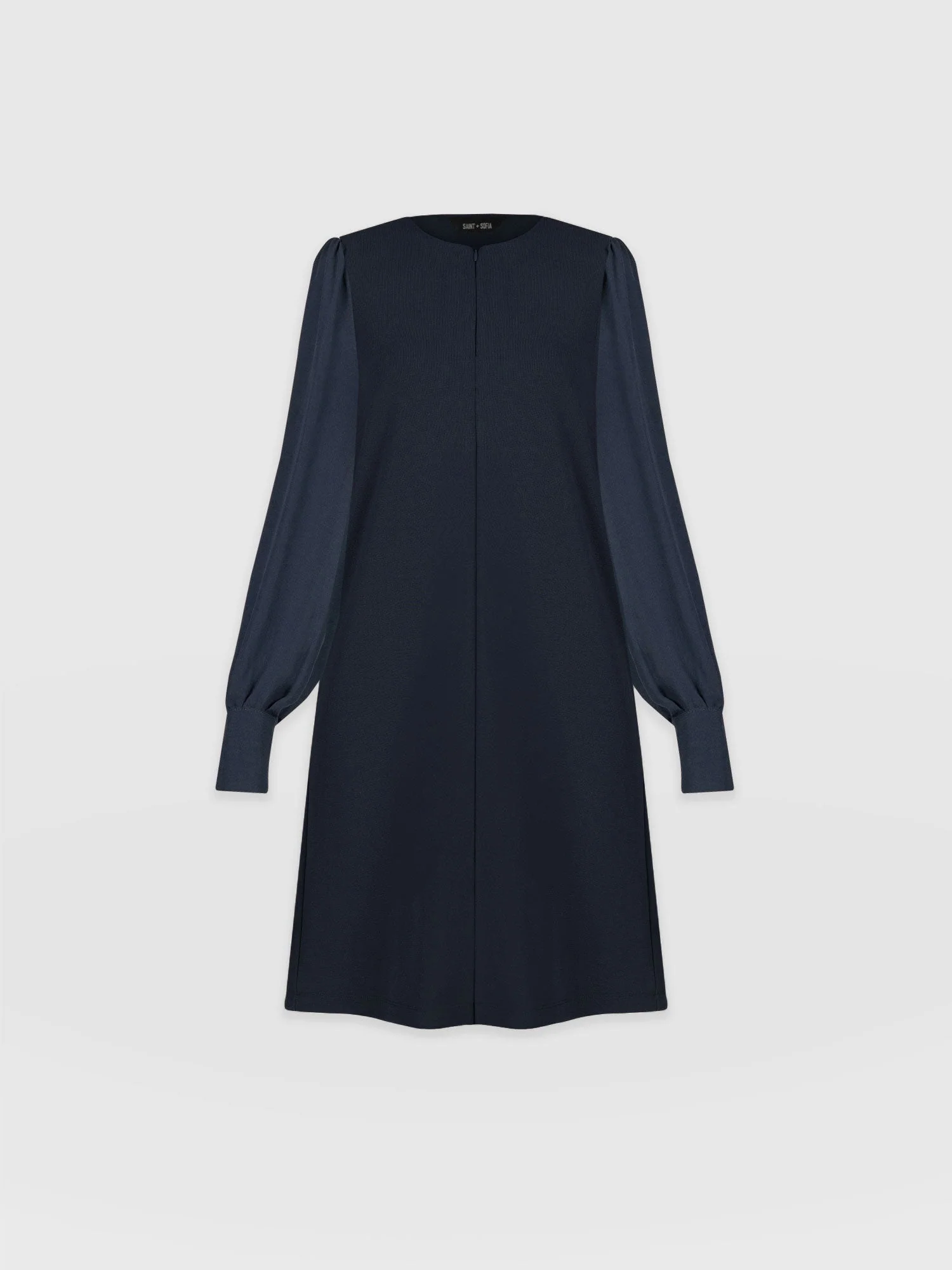 Esme Zip Up Dress - Navy - Image 7