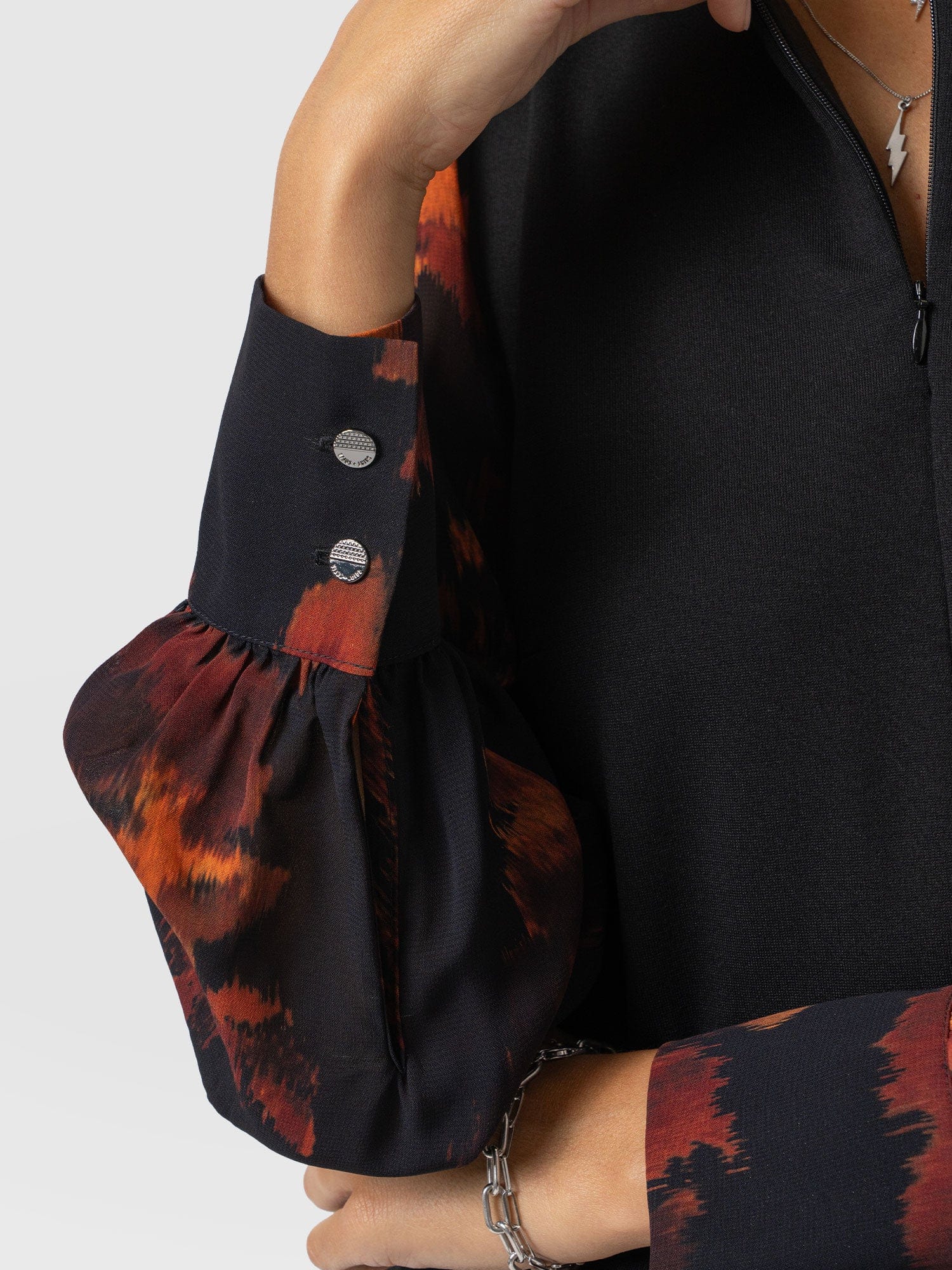 Esme Zip Up Top - Autumn Floral - Image 5