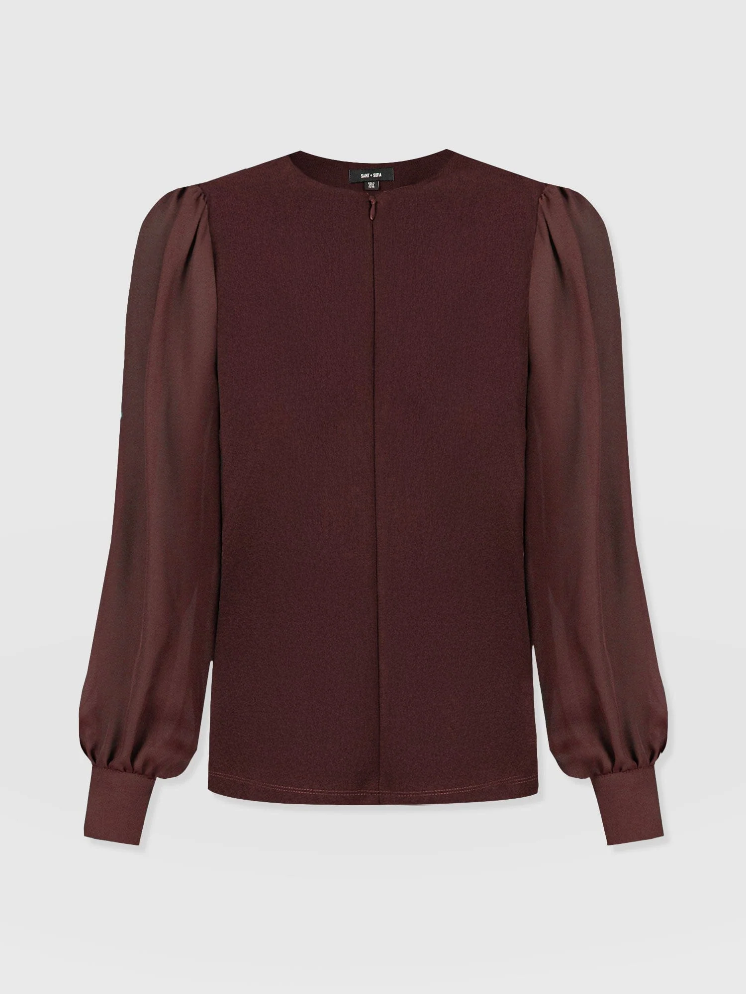 Esme Zip Up Top - Maroon - Image 7