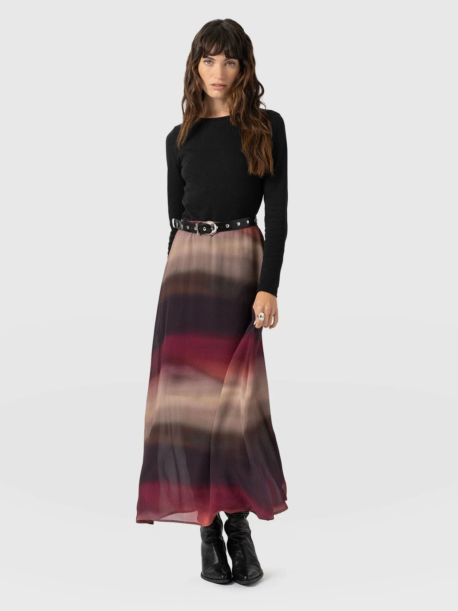Etta Contrast Dress - Purple Gradient