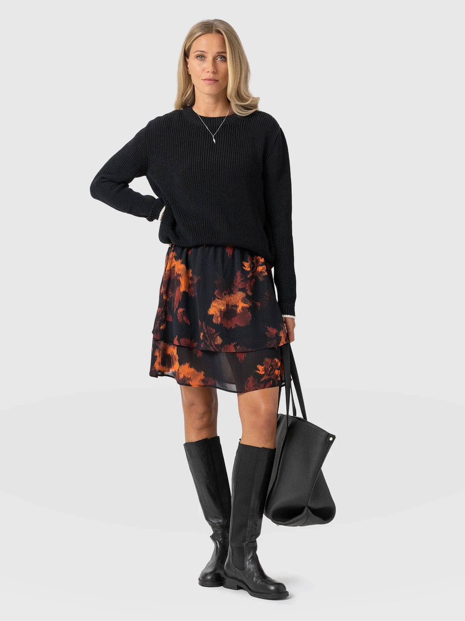 Etta Mini Layered Skirt - Autumn Floral - Image 4