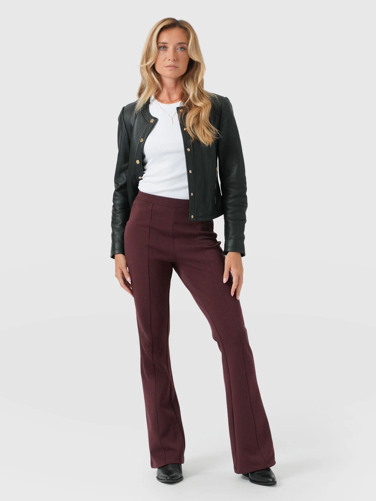 Fearne Flare Legging - Maroon