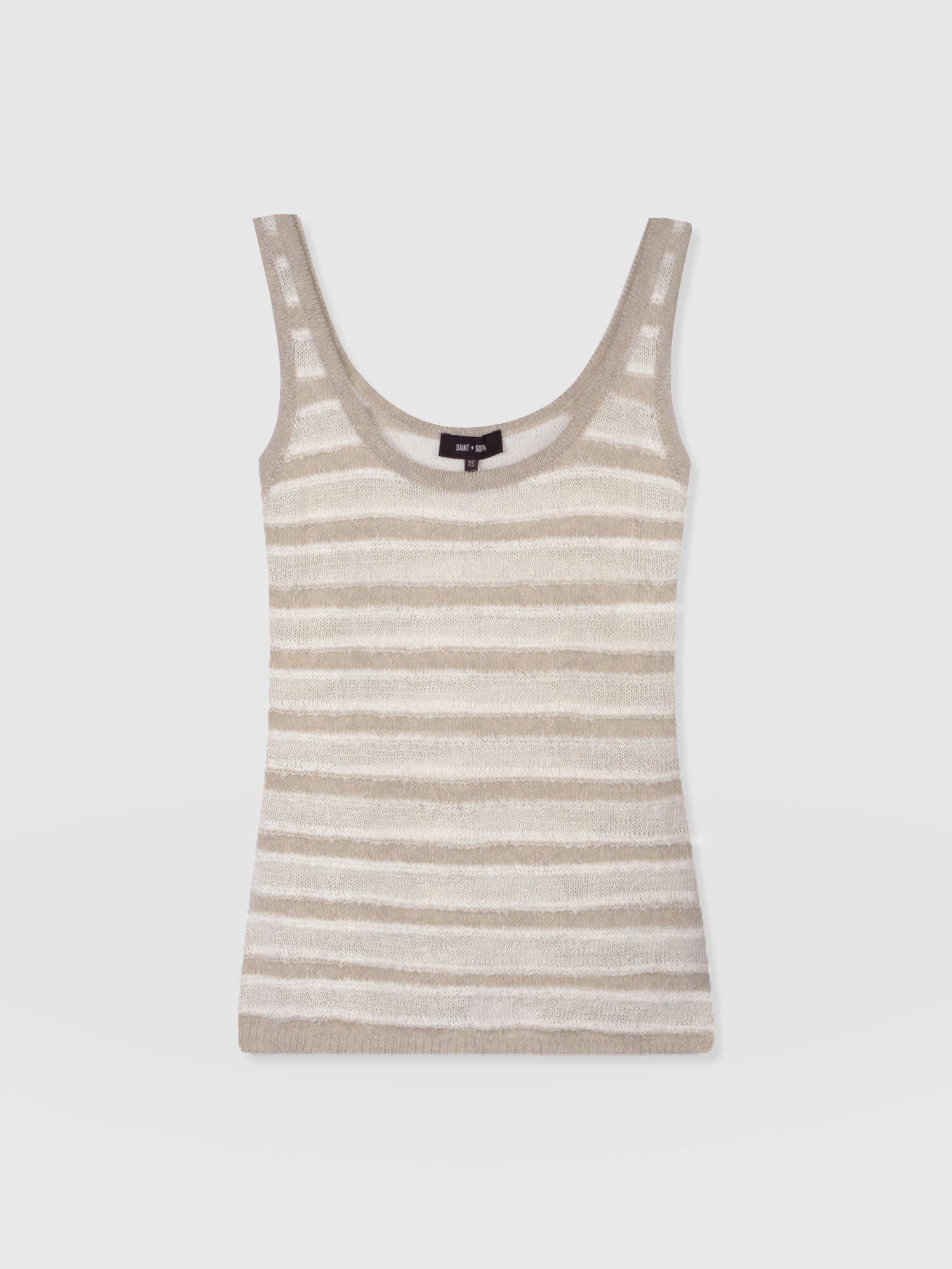Fearne Knit Cami - Cream Stripe - Image 7