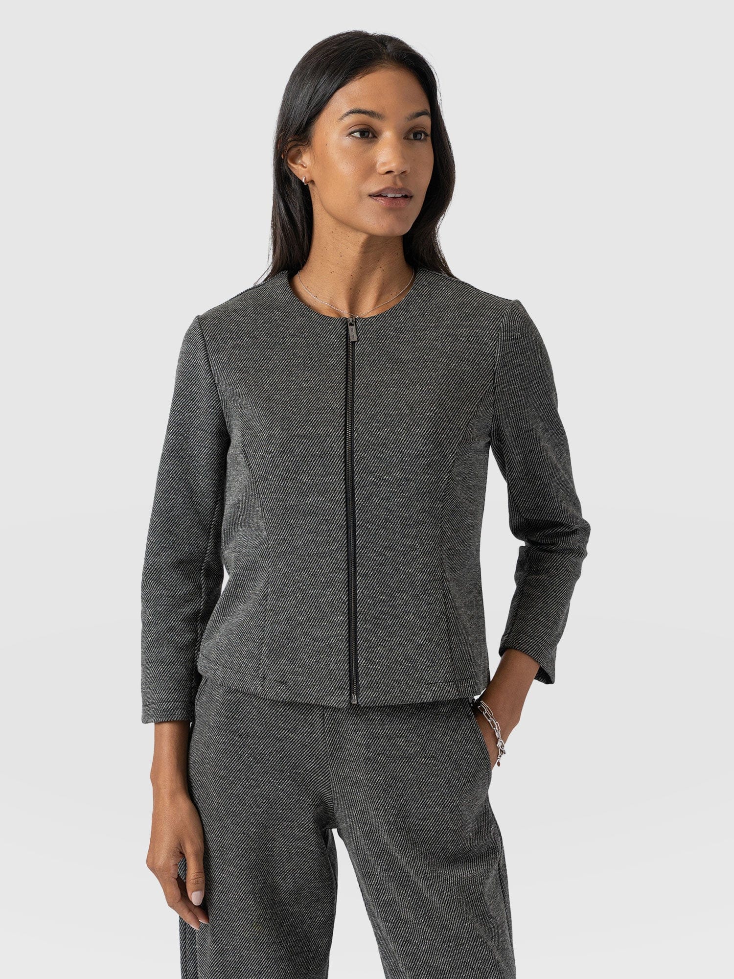 Florence Jacket - Grey Twill - Image 3