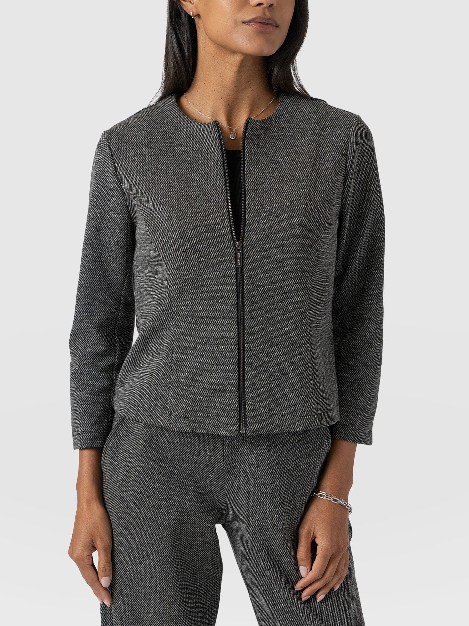 Florence Jacket - Grey Twill - Image 4