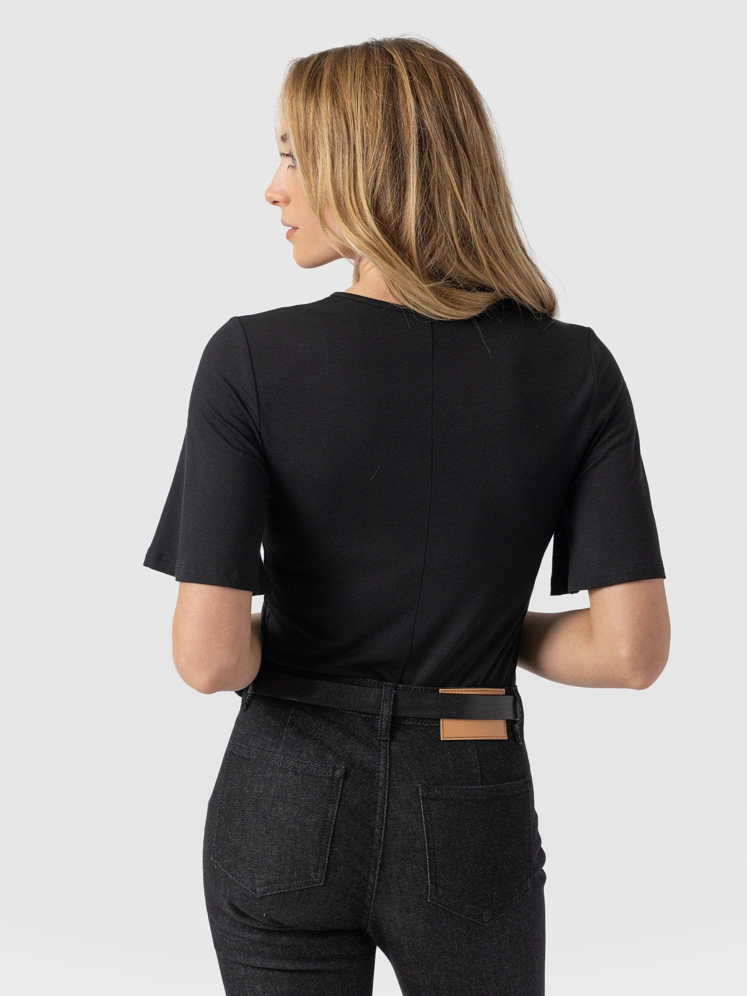 Freya Tie Tee - Black - Image 6