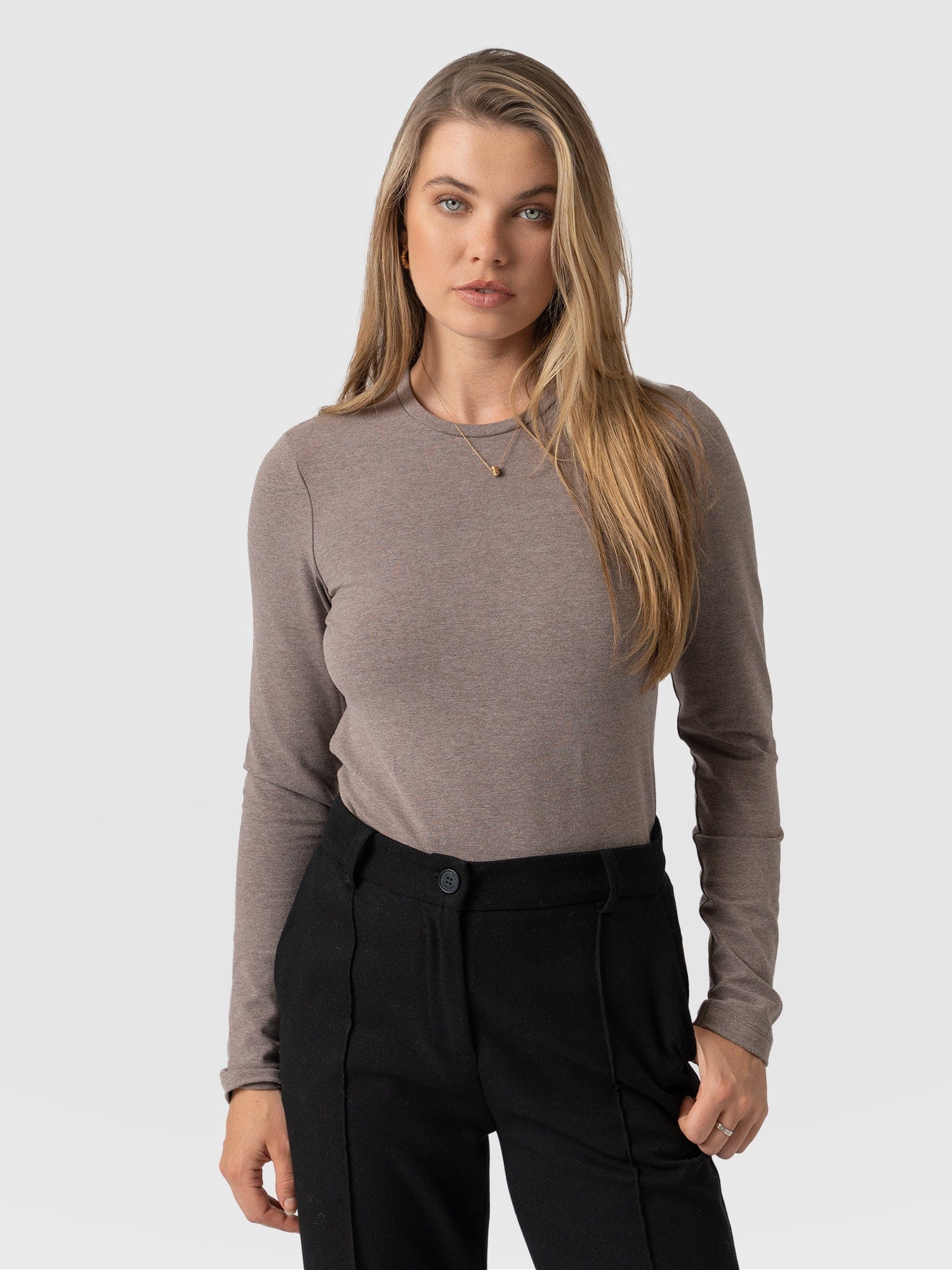 Glen Crew Neck Tee - Coco - Image 4