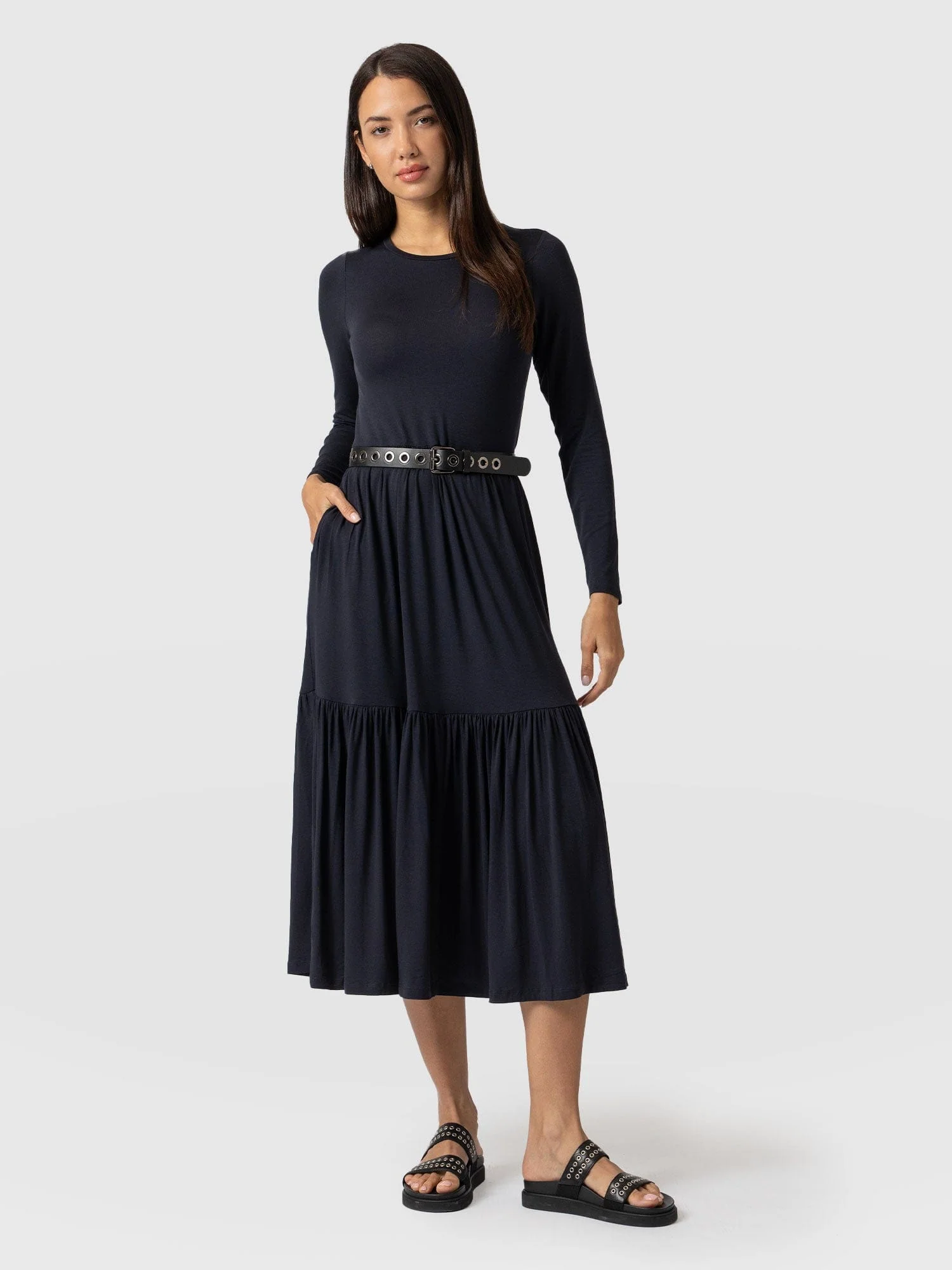 Greenwich Dress Long Sleeve - Navy - Image 2