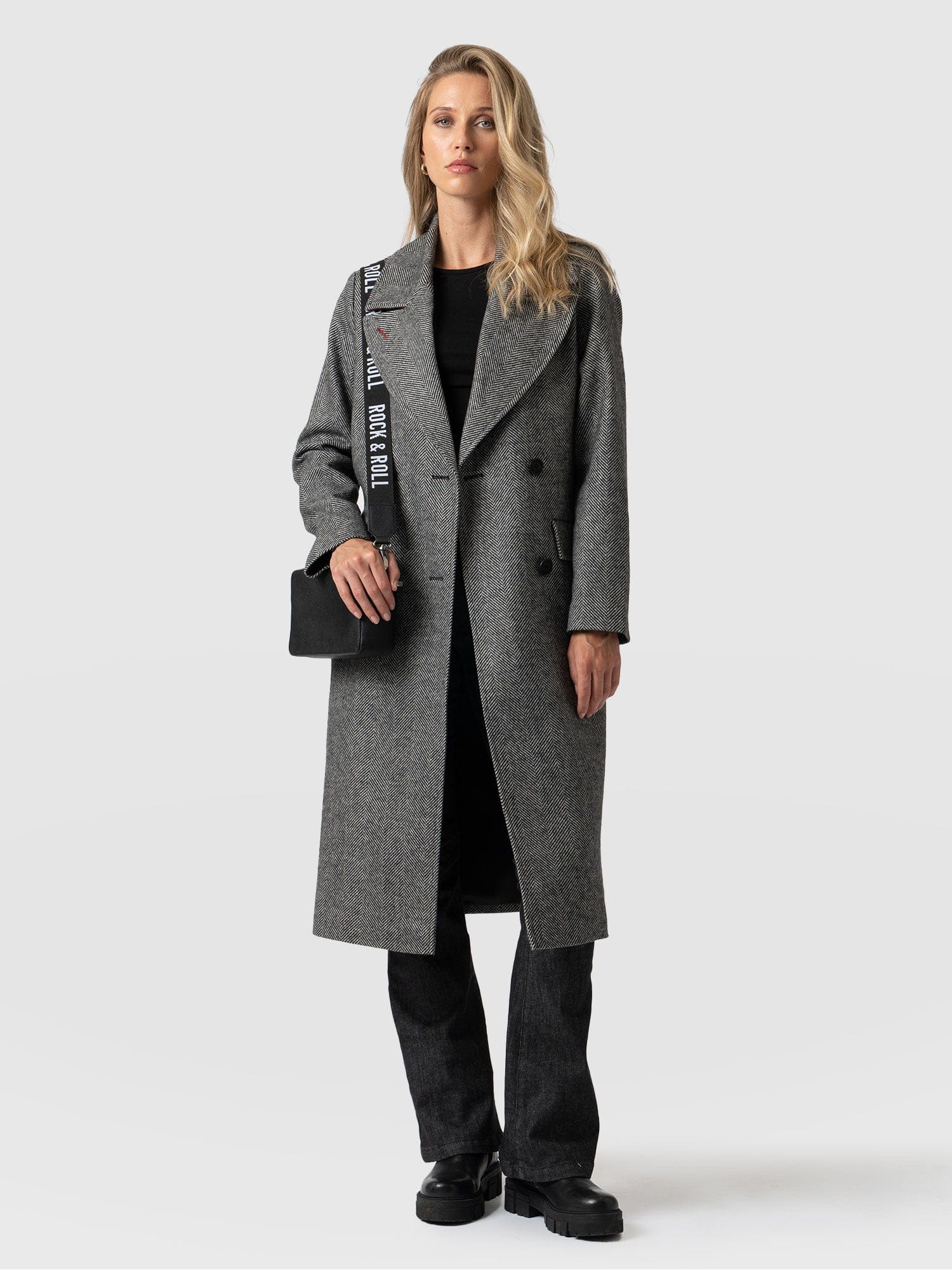 Hampton Coat - Monochrome Chevron - Image 2