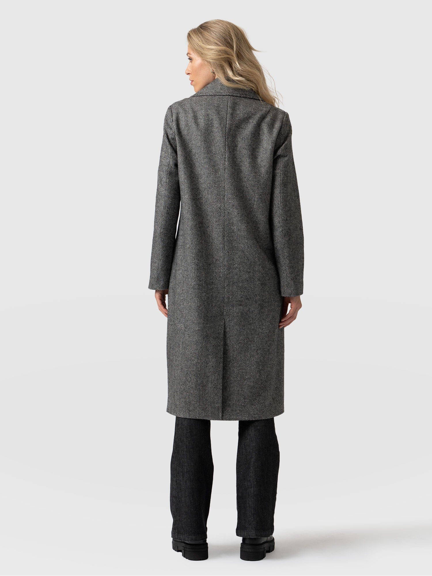 Hampton Coat - Monochrome Chevron - Image 6