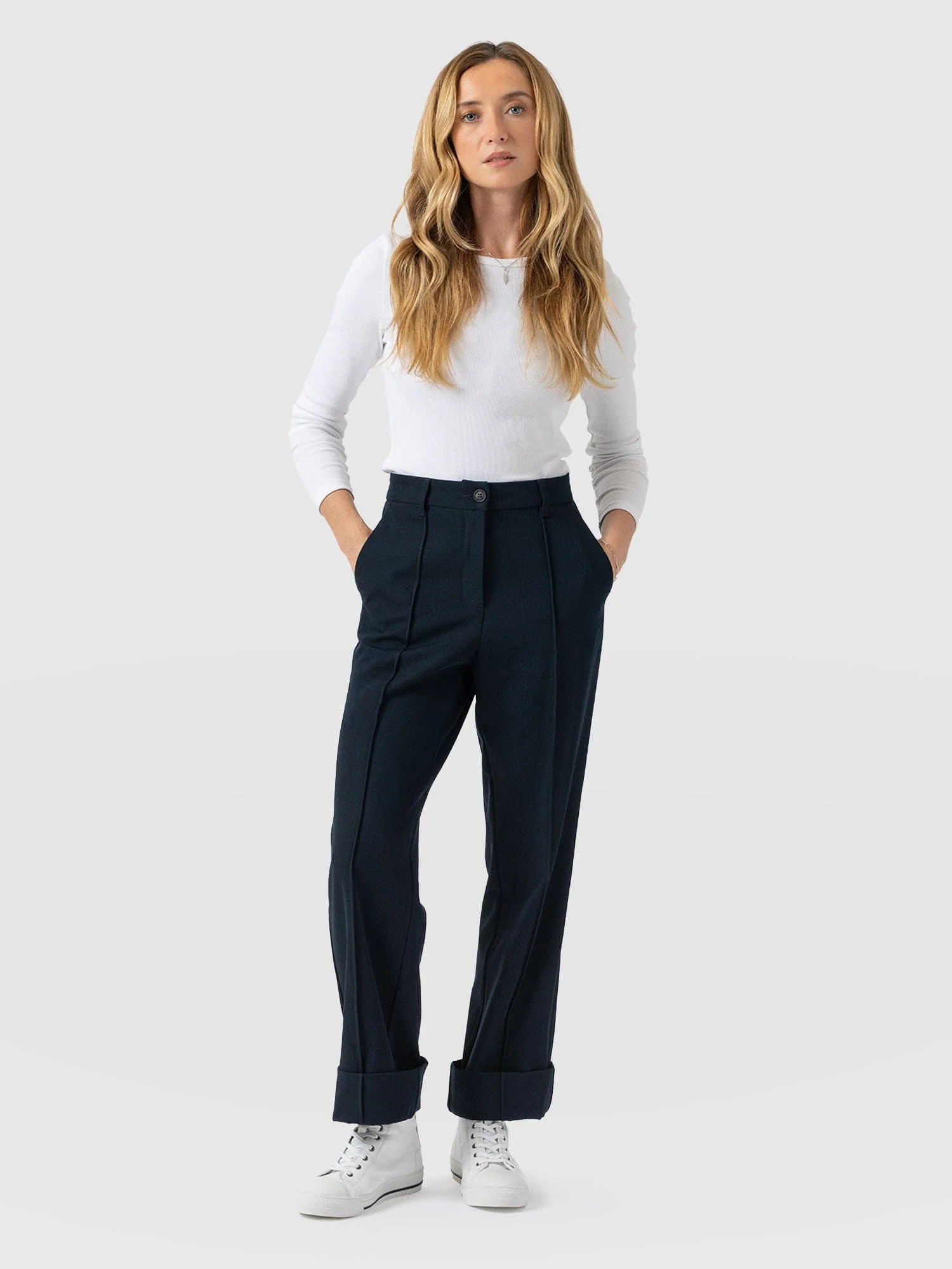 Harlow Straight Leg Pant - Navy - Image 2
