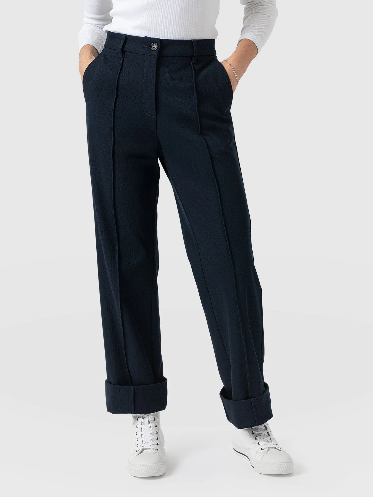 Harlow Straight Leg Pant - Navy - Image 4