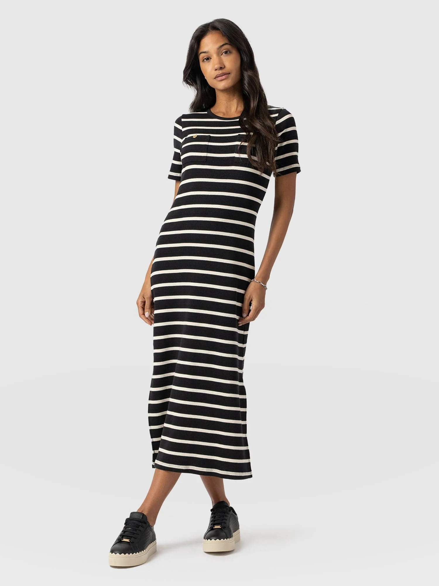 Helena T-Shirt Dress - Stripe - Image 2