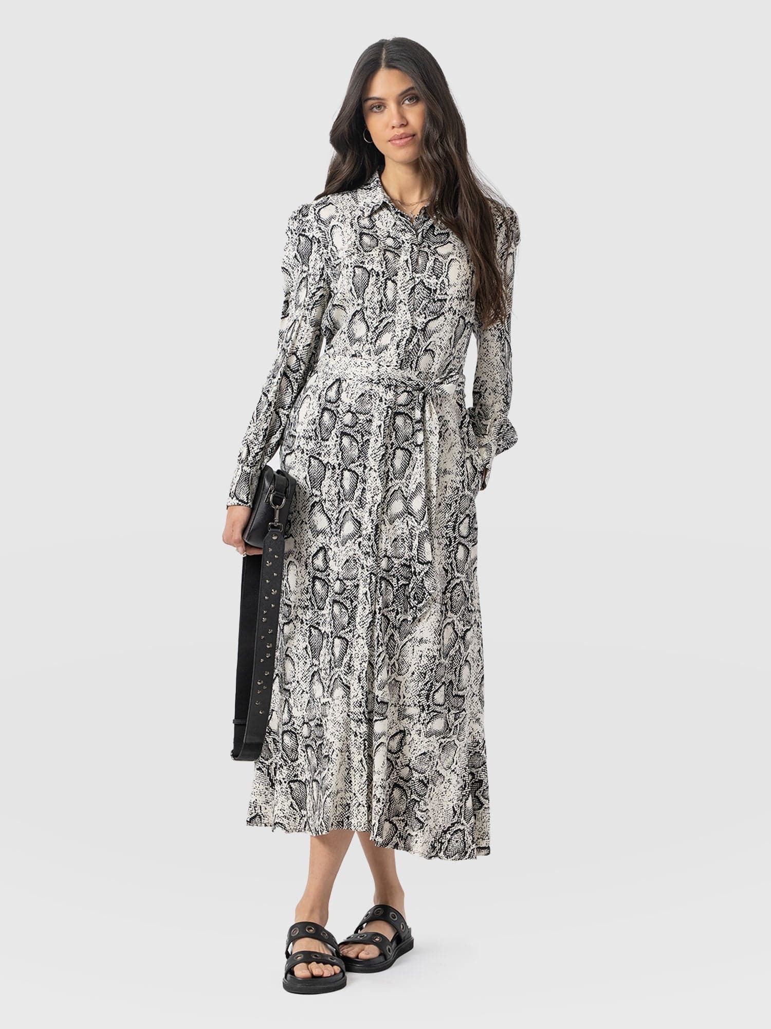 Jacqueline Shirt Dress - Cream Snake - Image 2