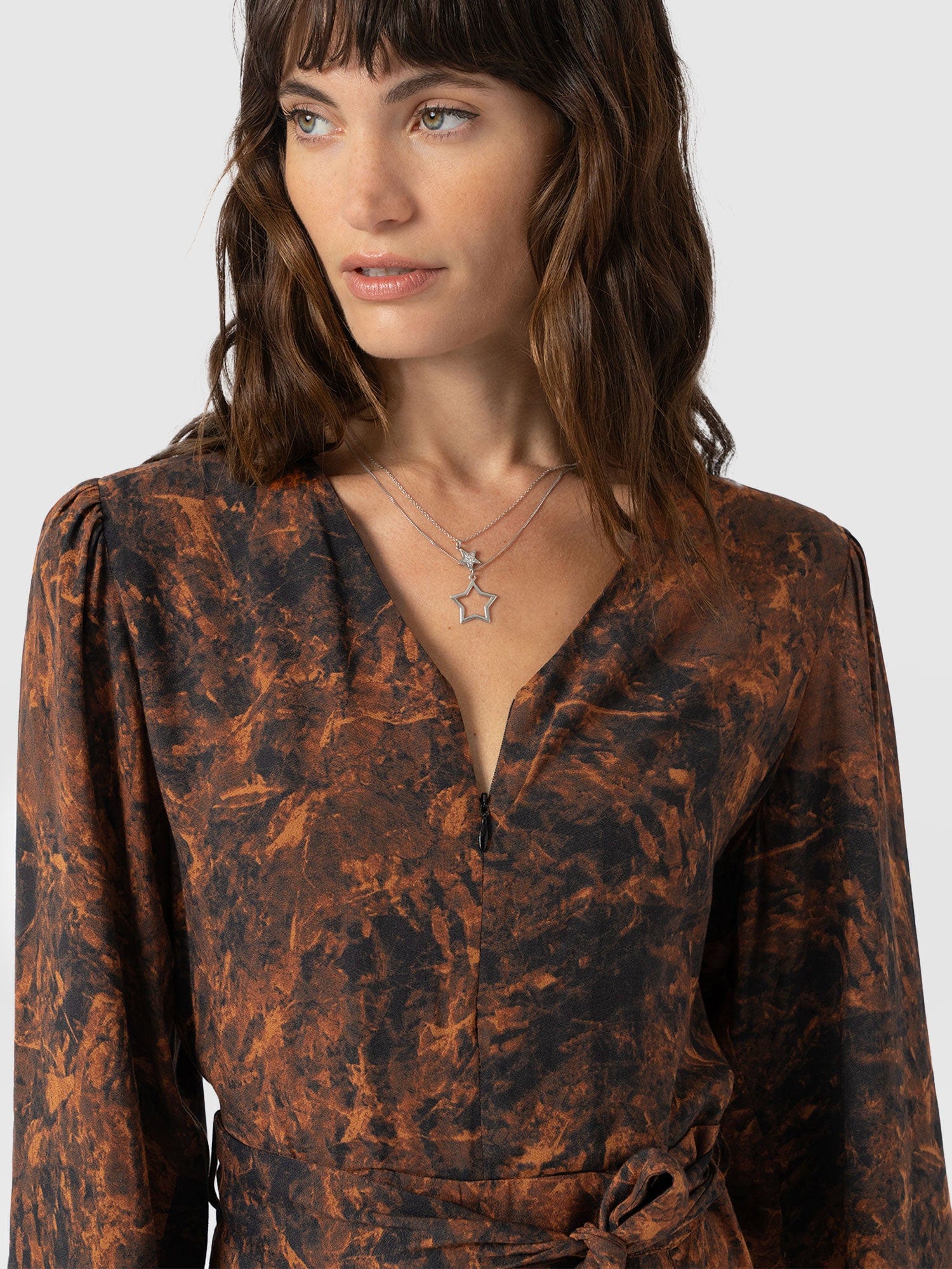 Joselyn Mini Dress - Brown Marble - Image 4