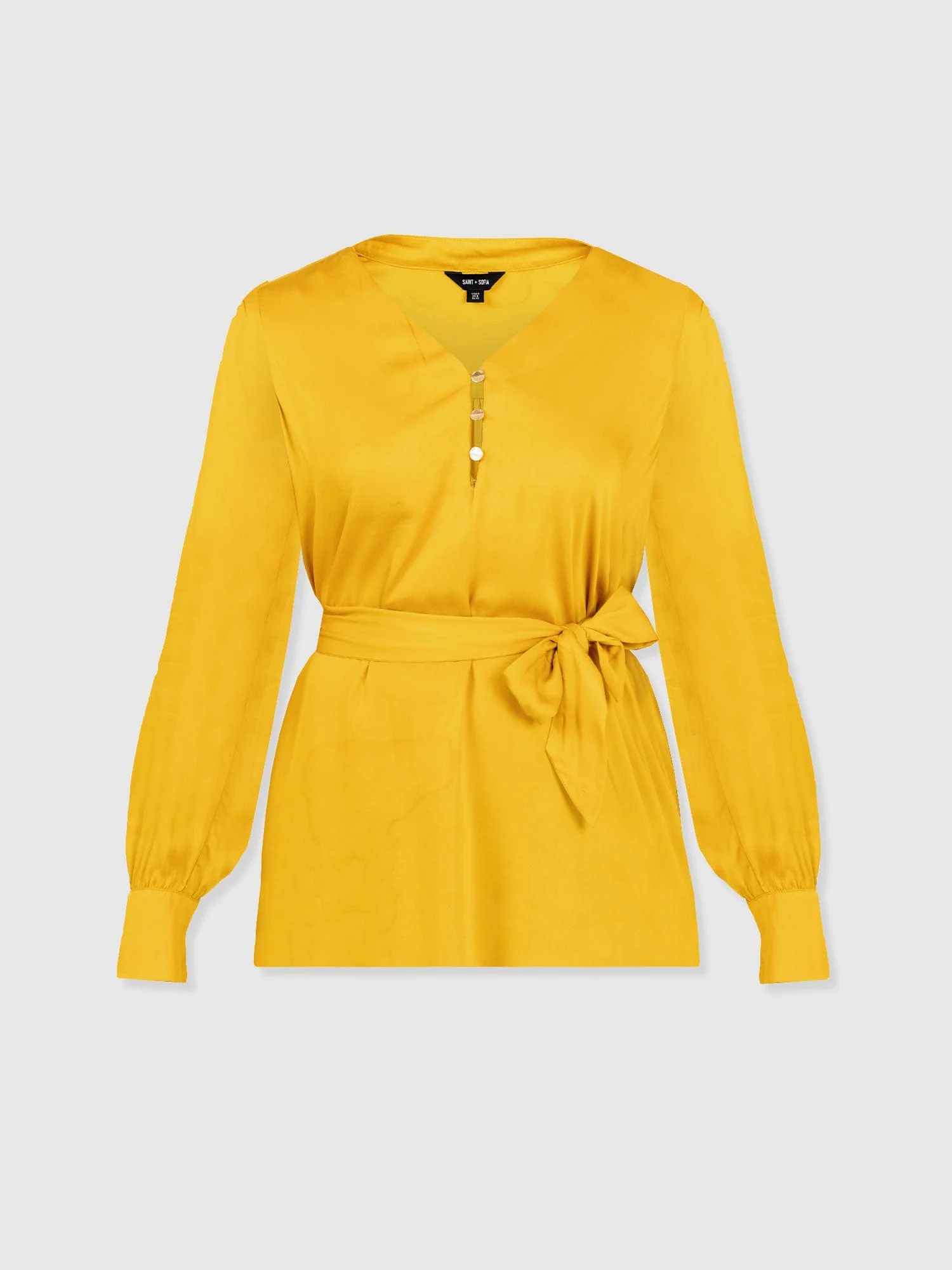 Joselyn V Neck Blouse - Golden Yellow - Image 7