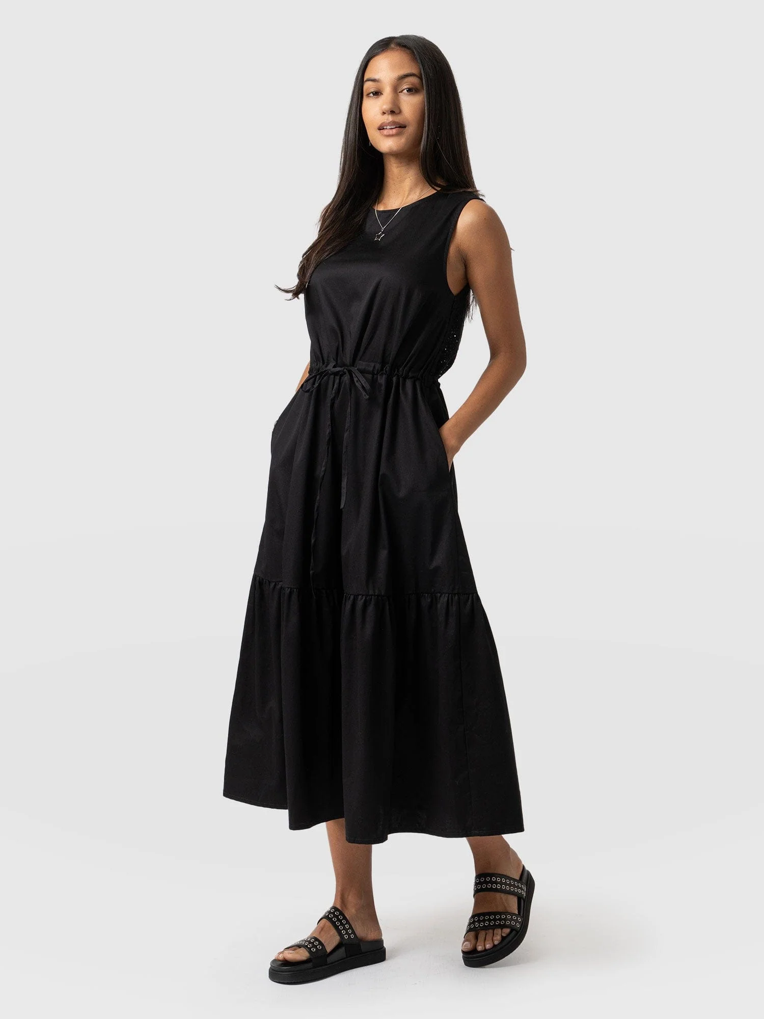 Kara Dress - Black Broderie - Image 2