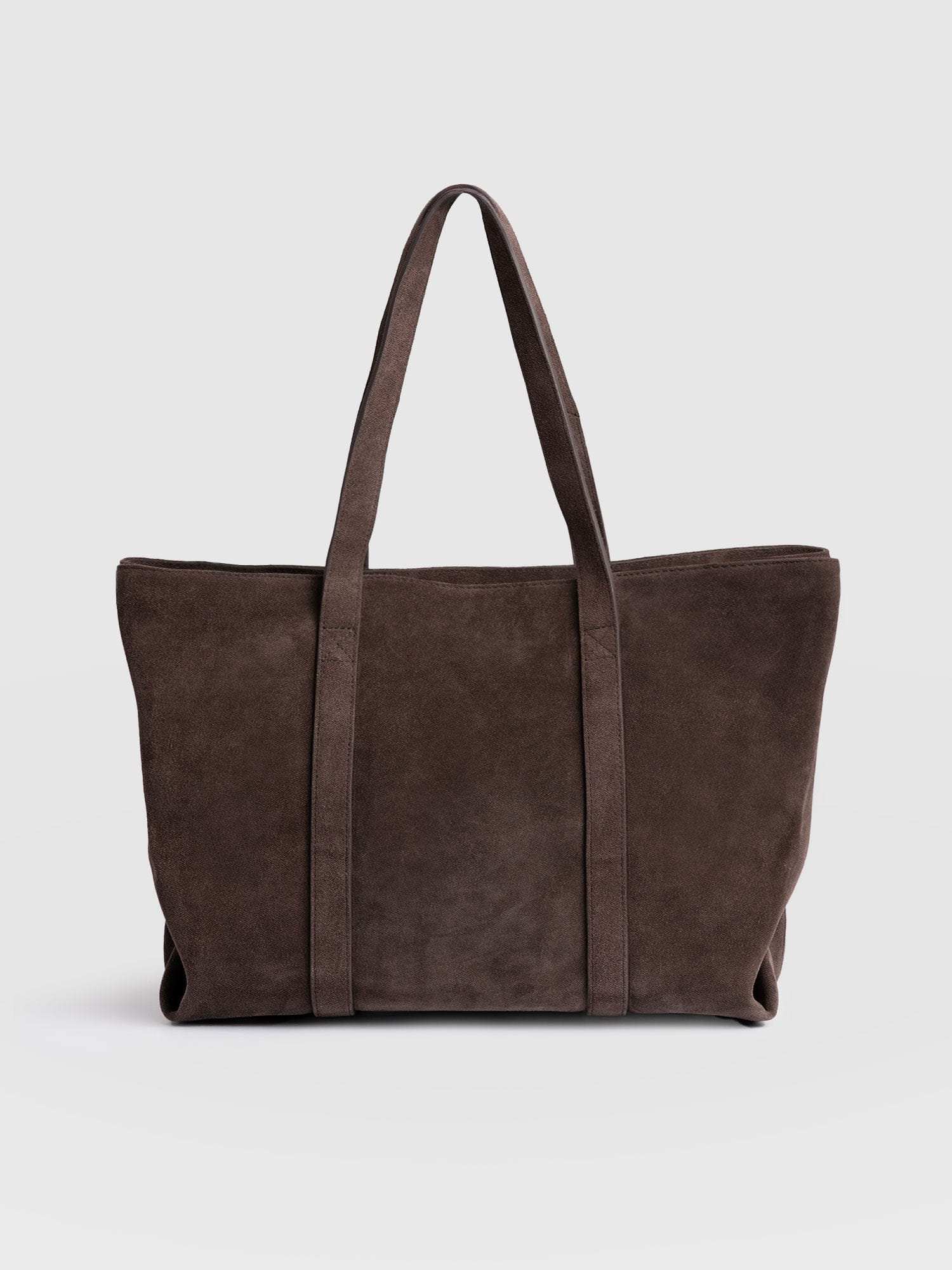 Kara Shopper Bag - Brown Suede - Image 2