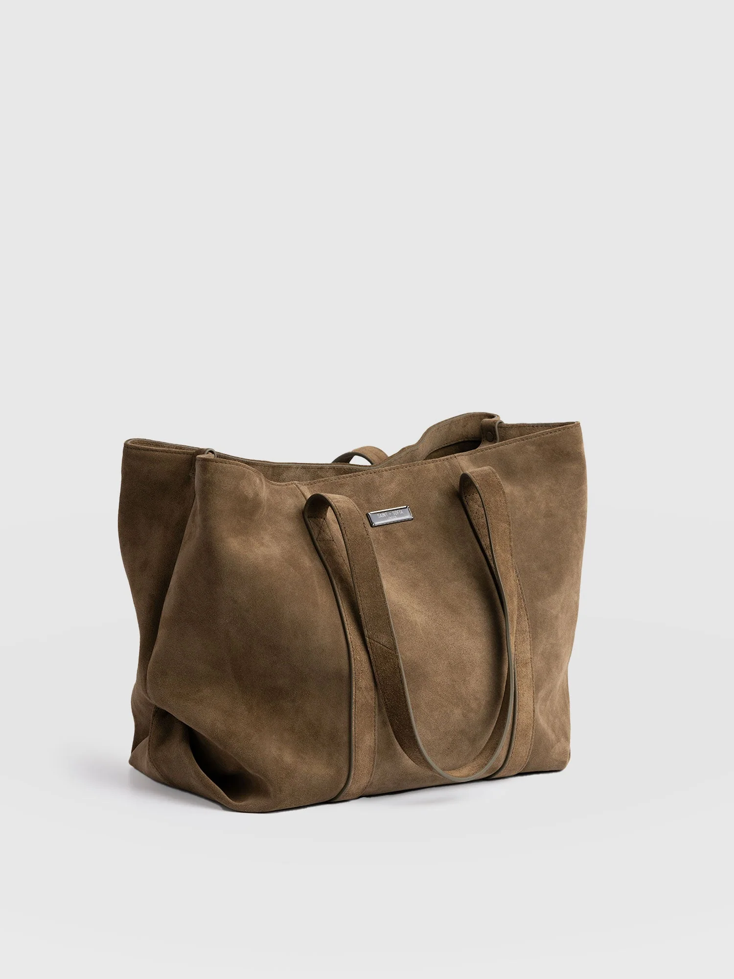 Kara Shopper Bag - Khaki Suede - Image 2
