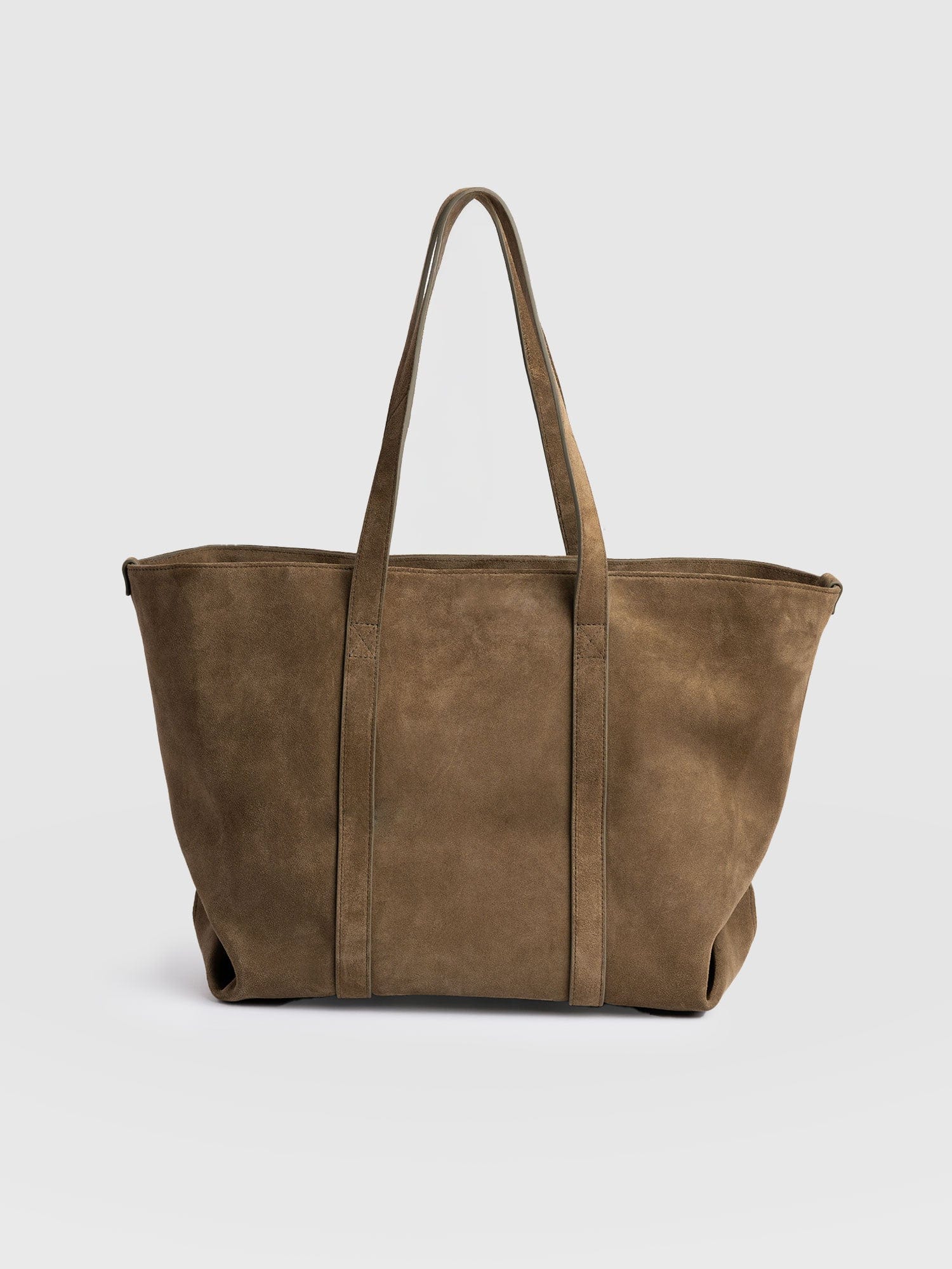 Kara Shopper Bag - Khaki Suede - Image 6