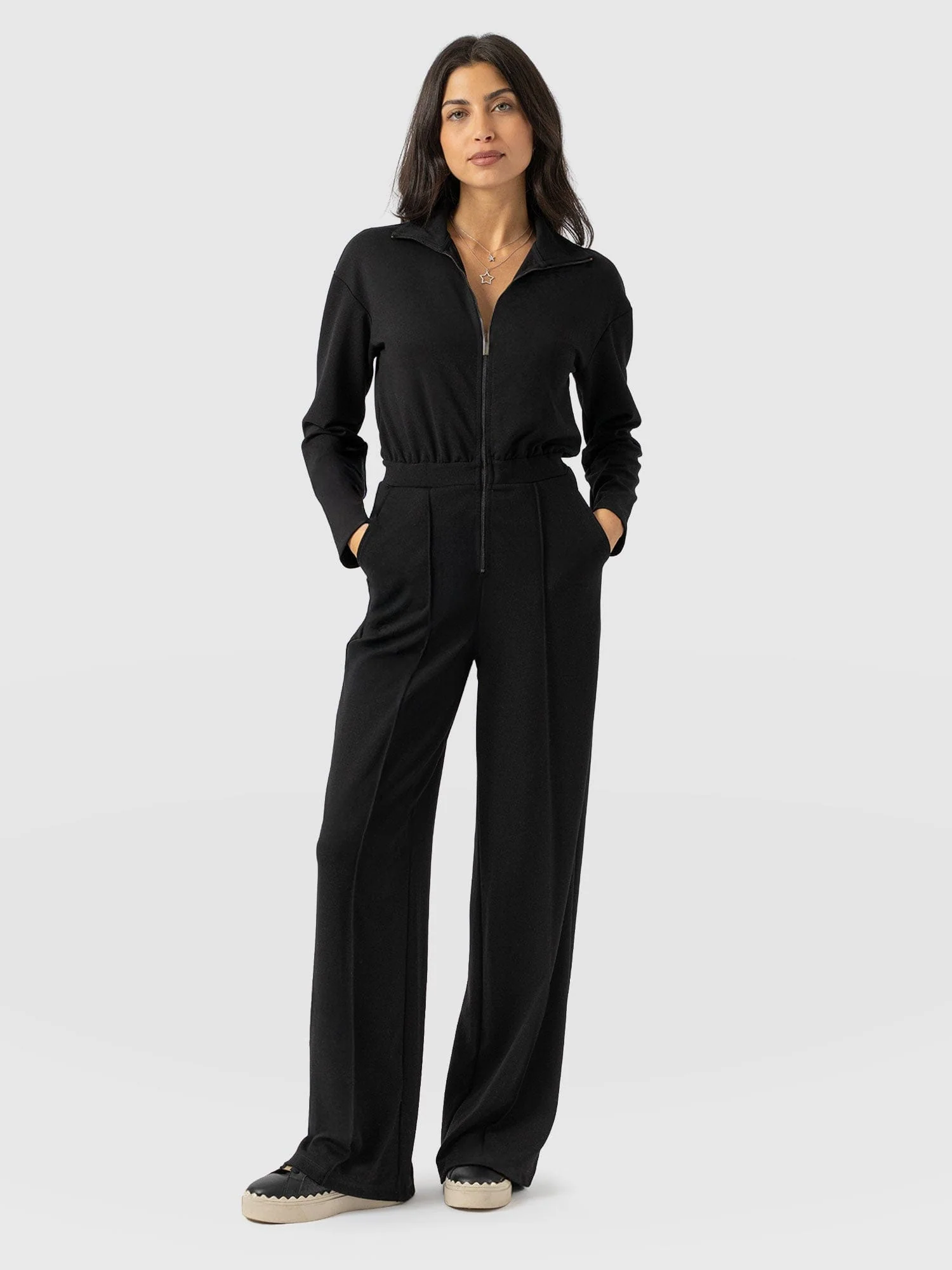 Keller Long Sleeve Jumpsuit - Black - Image 2